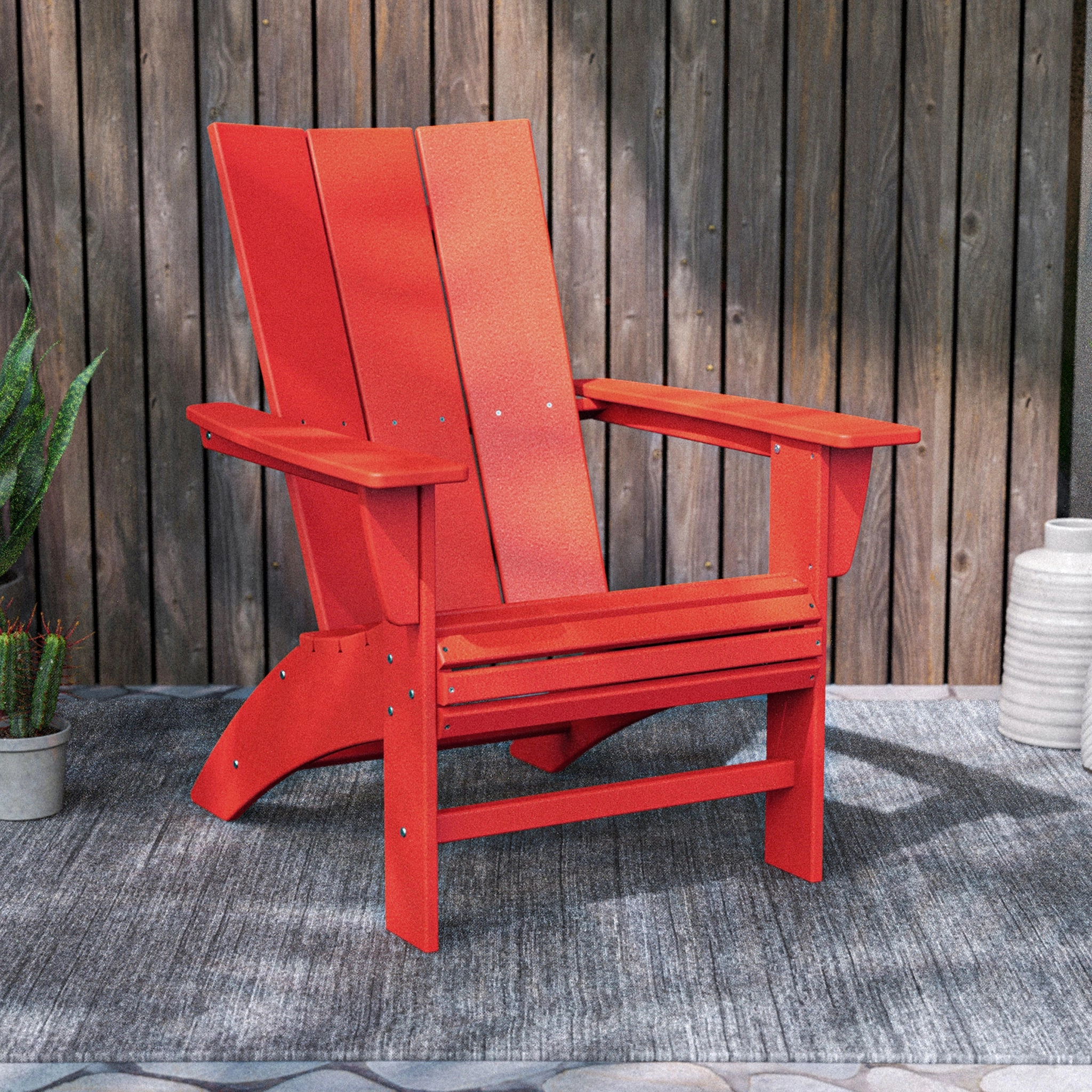 POLYWOOD Modern Curveback Adirondack Chair
