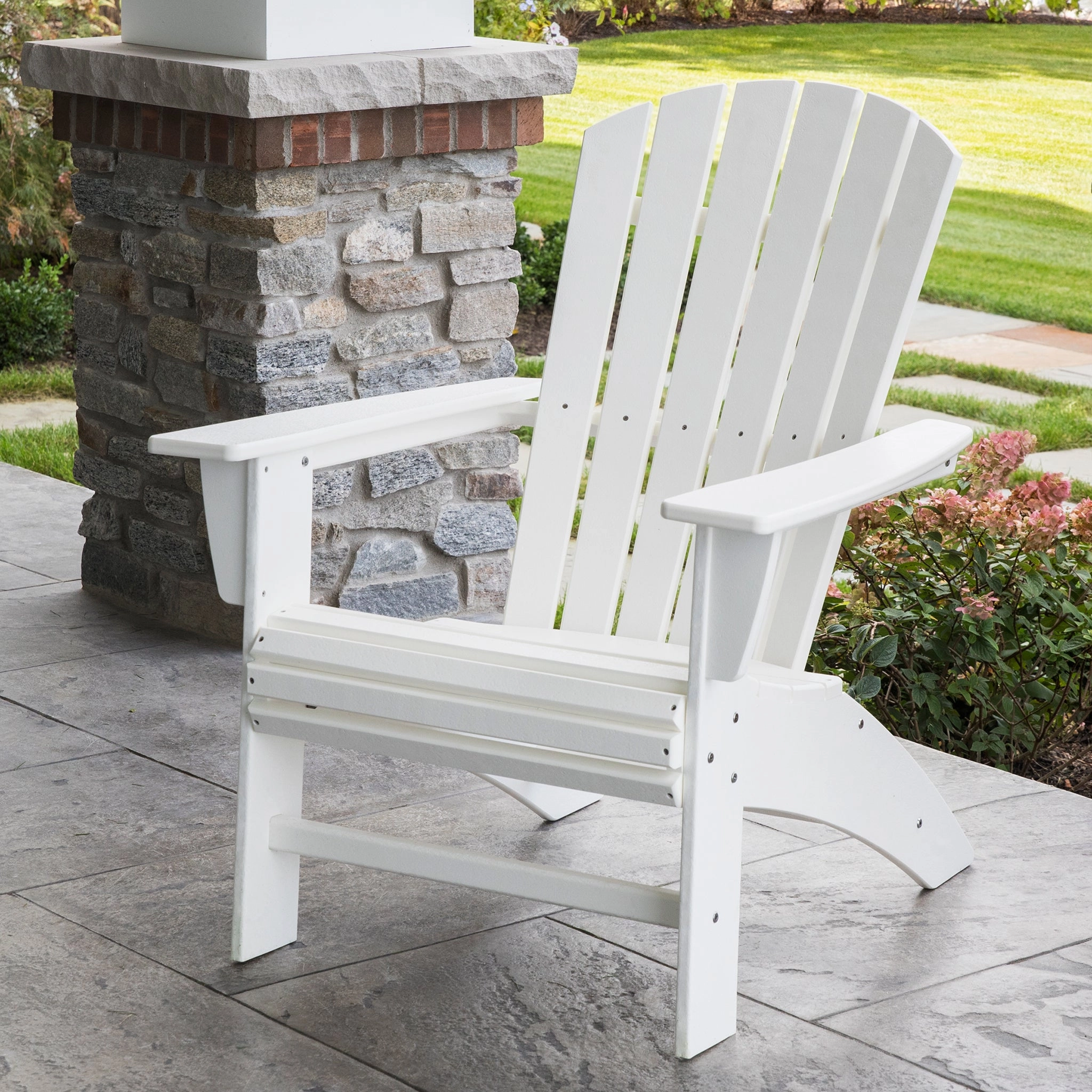 POLYWOOD Nautical Curveback Adirondack Chair