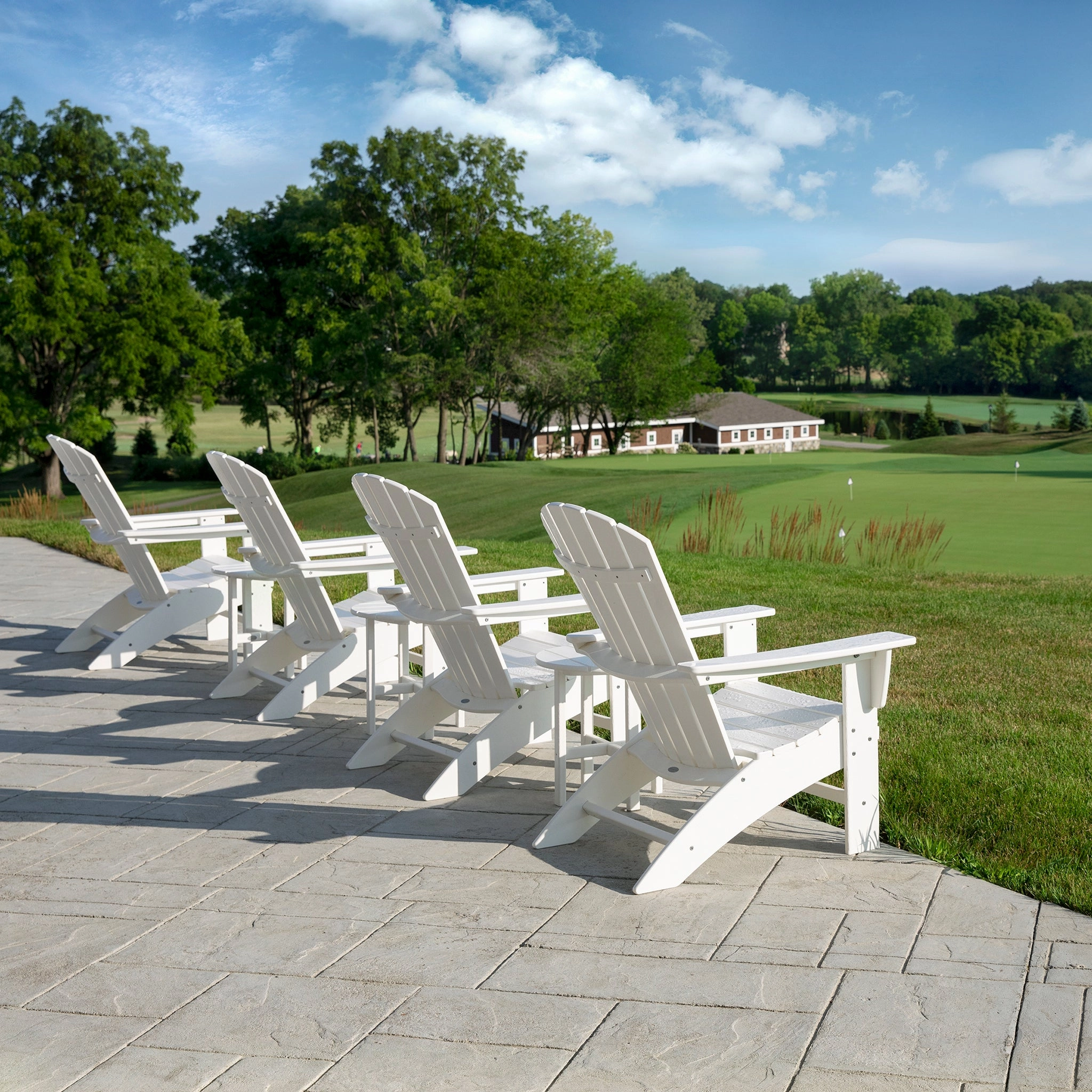 POLYWOOD Nautical Curveback Adirondack Chair