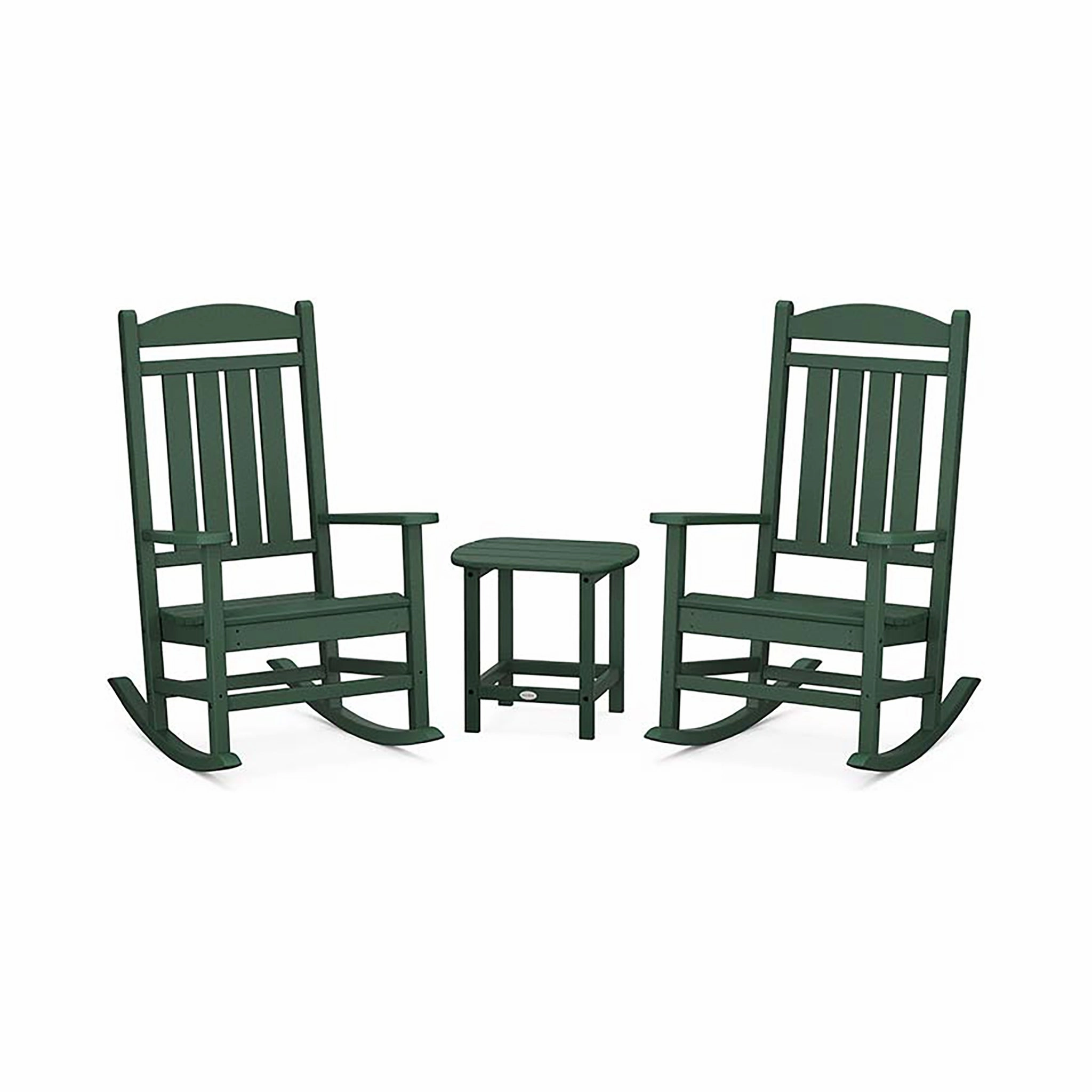 POLYWOOD Presidential Outdoor Rocking Chair 3-Piece Set