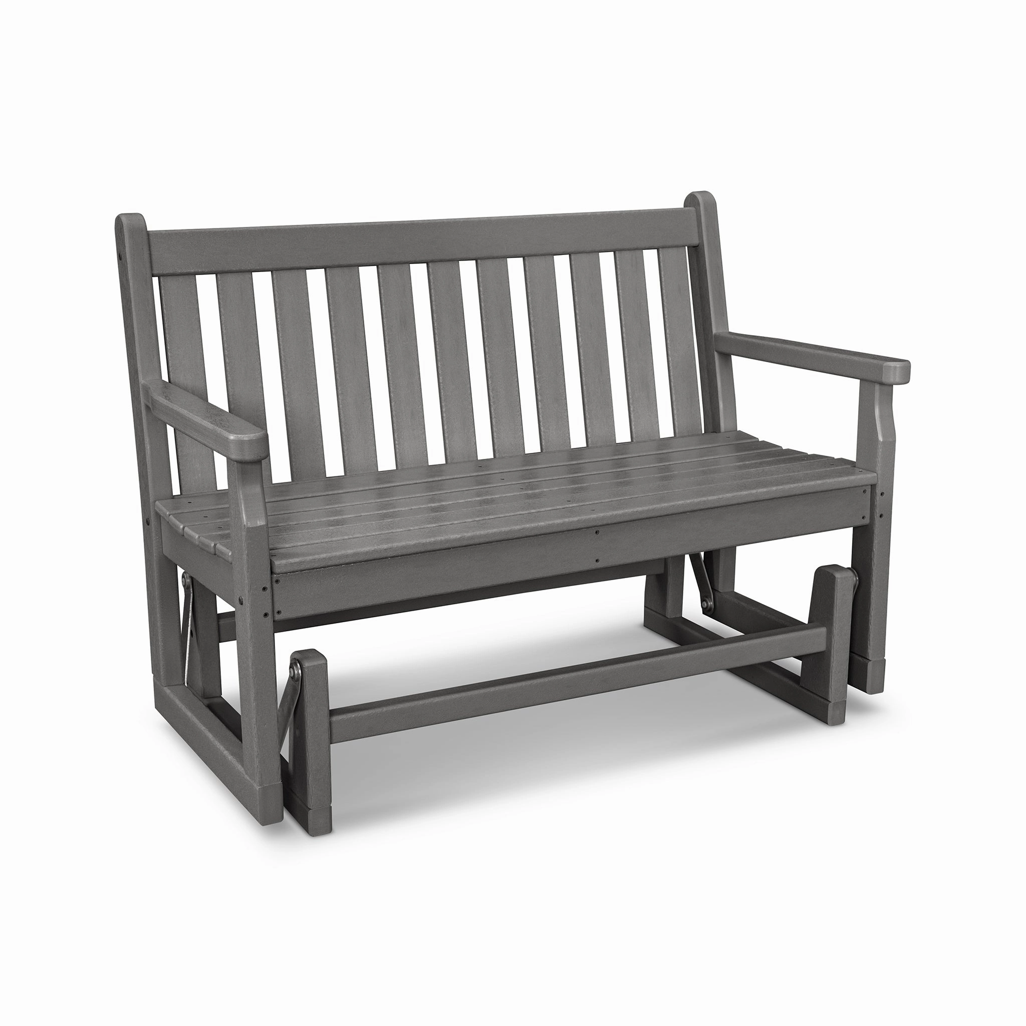 POLYWOOD Traditional Garden 48" Glider Benchmatching patio bench for outdoor dining set