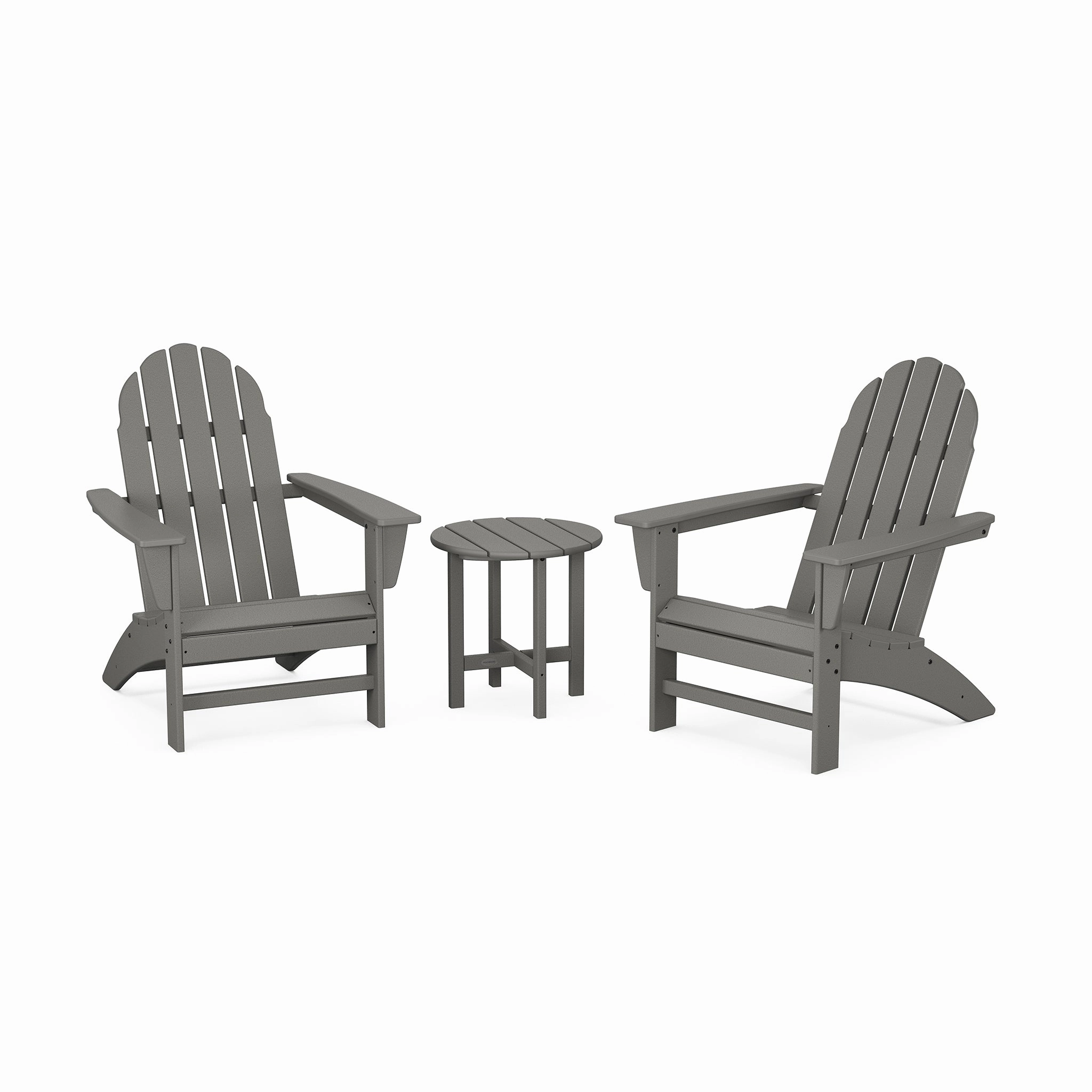 POLYWOOD Vineyard 3-Piece Adirondack SetAdirondack chair set with side table