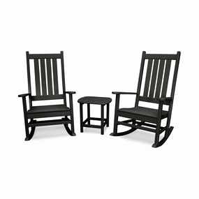 POLYWOOD Vineyard 3-Piece Rocking SetAdirondack chair set with side table