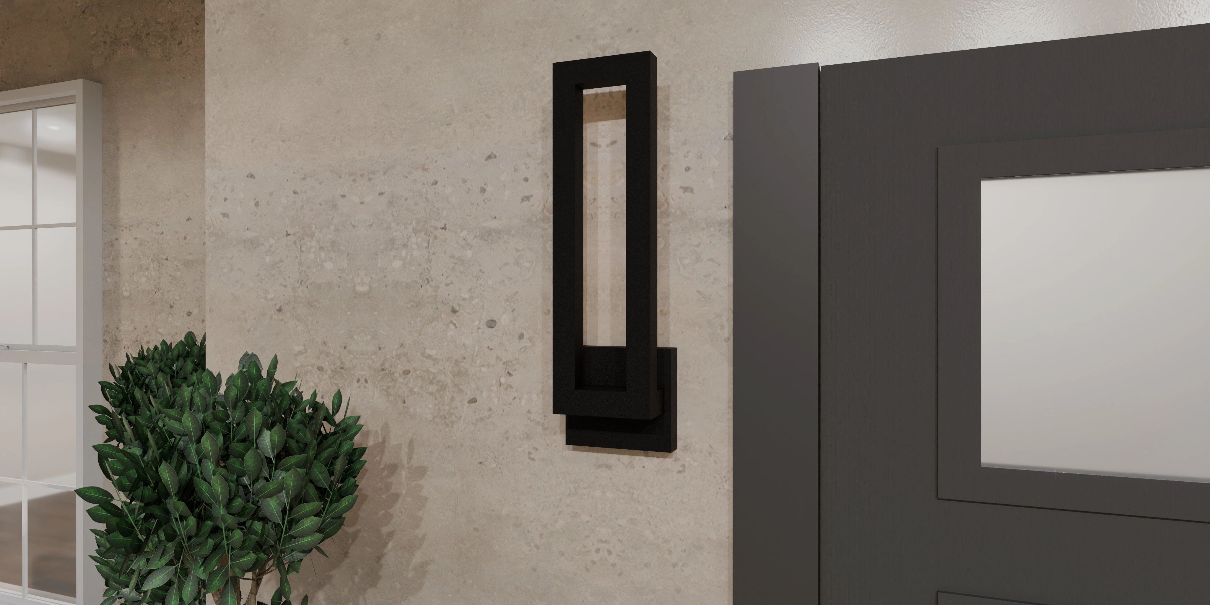 Pompeii LED Outdoor Wall Mount Earth Black