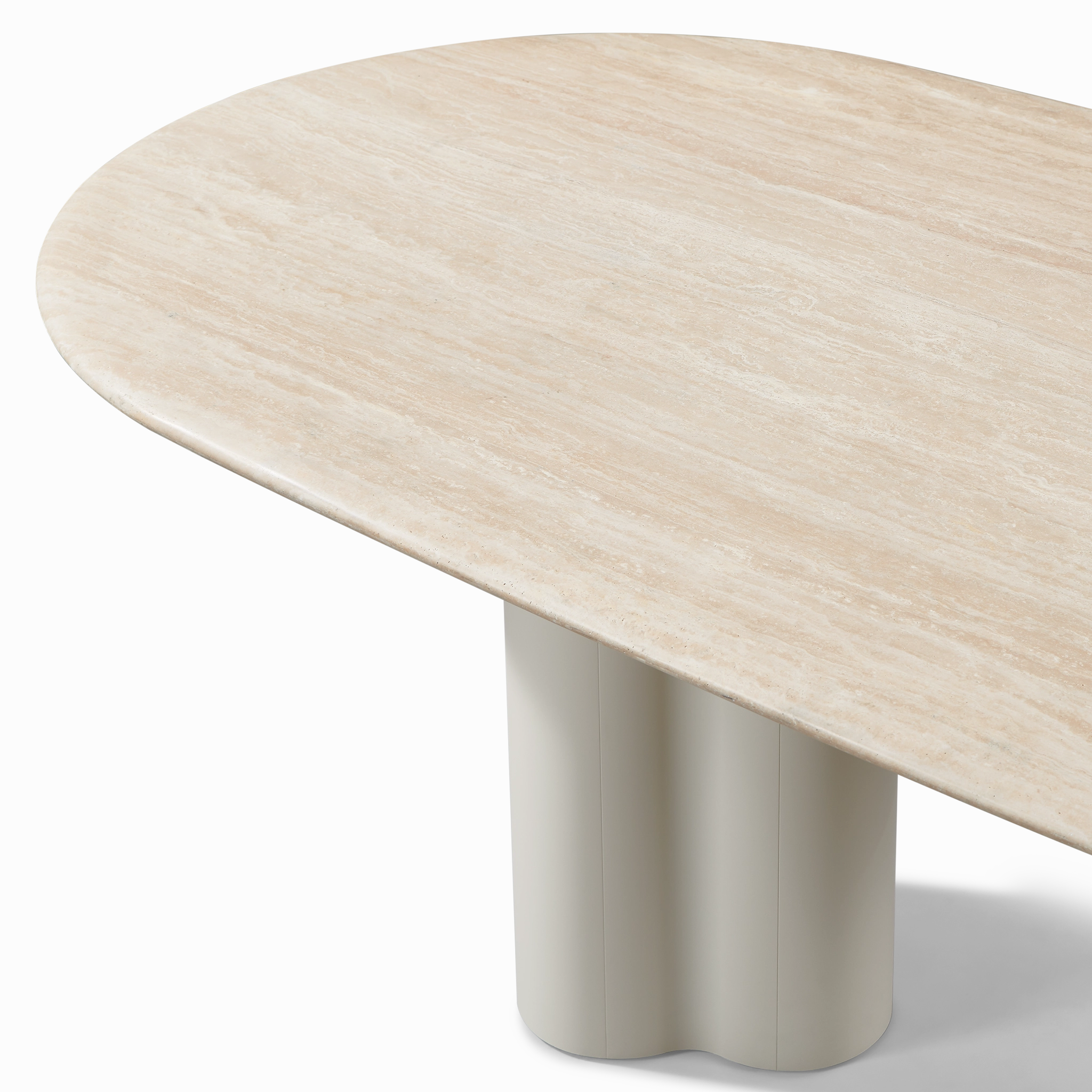 Porto Aluminum Pill Dining Table 108"