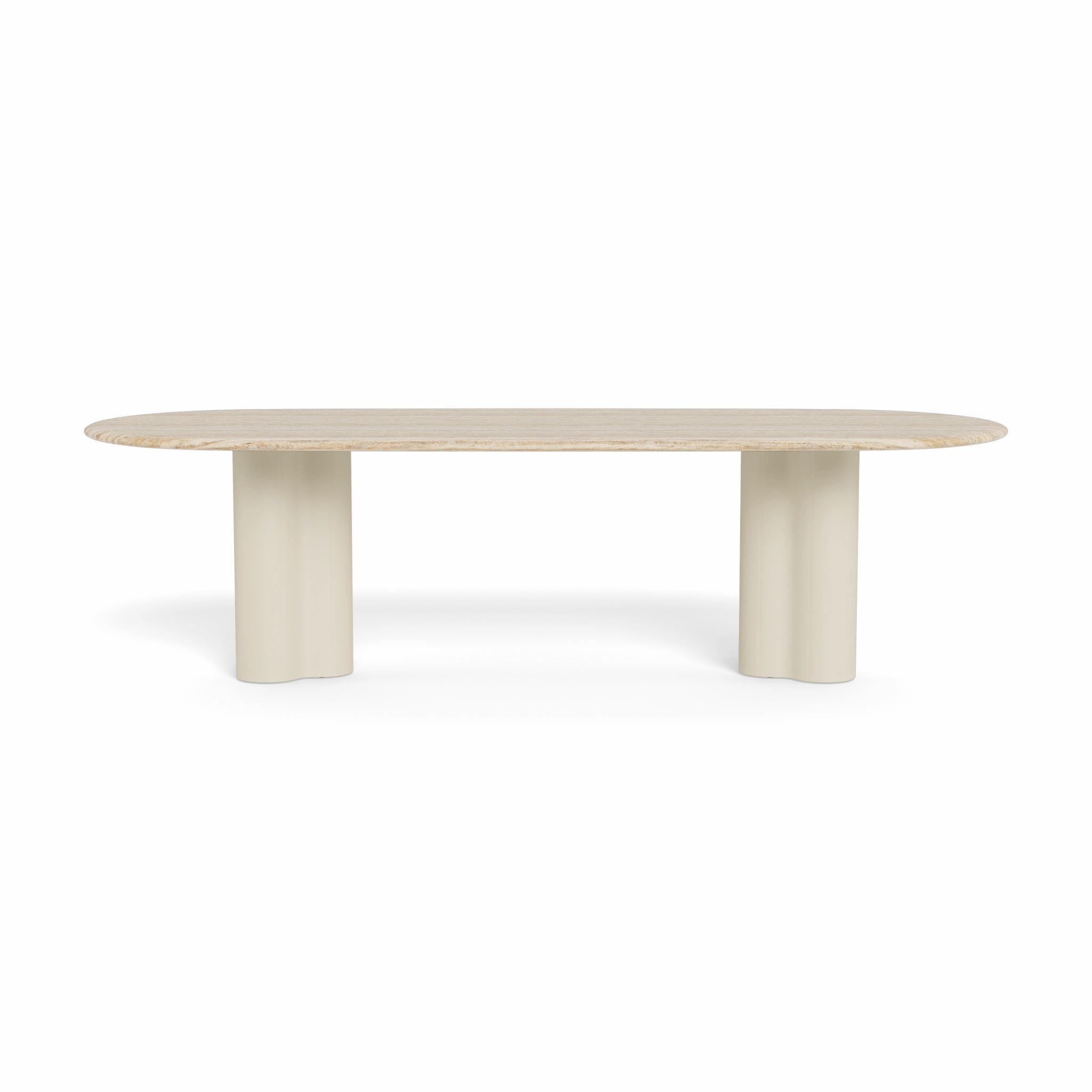 Porto Aluminum Pill Dining Table 108"