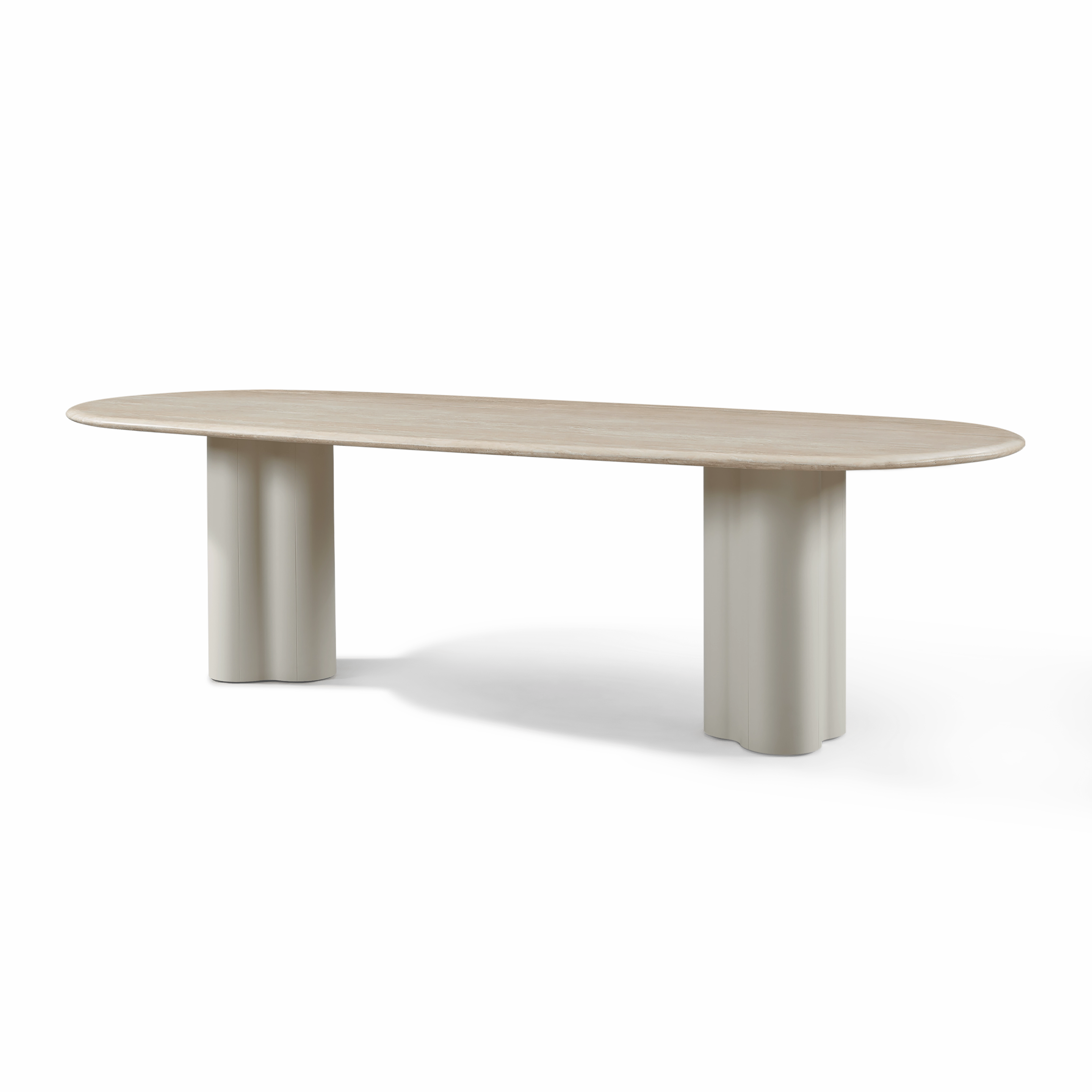 Porto Aluminum Pill Dining Table 108"