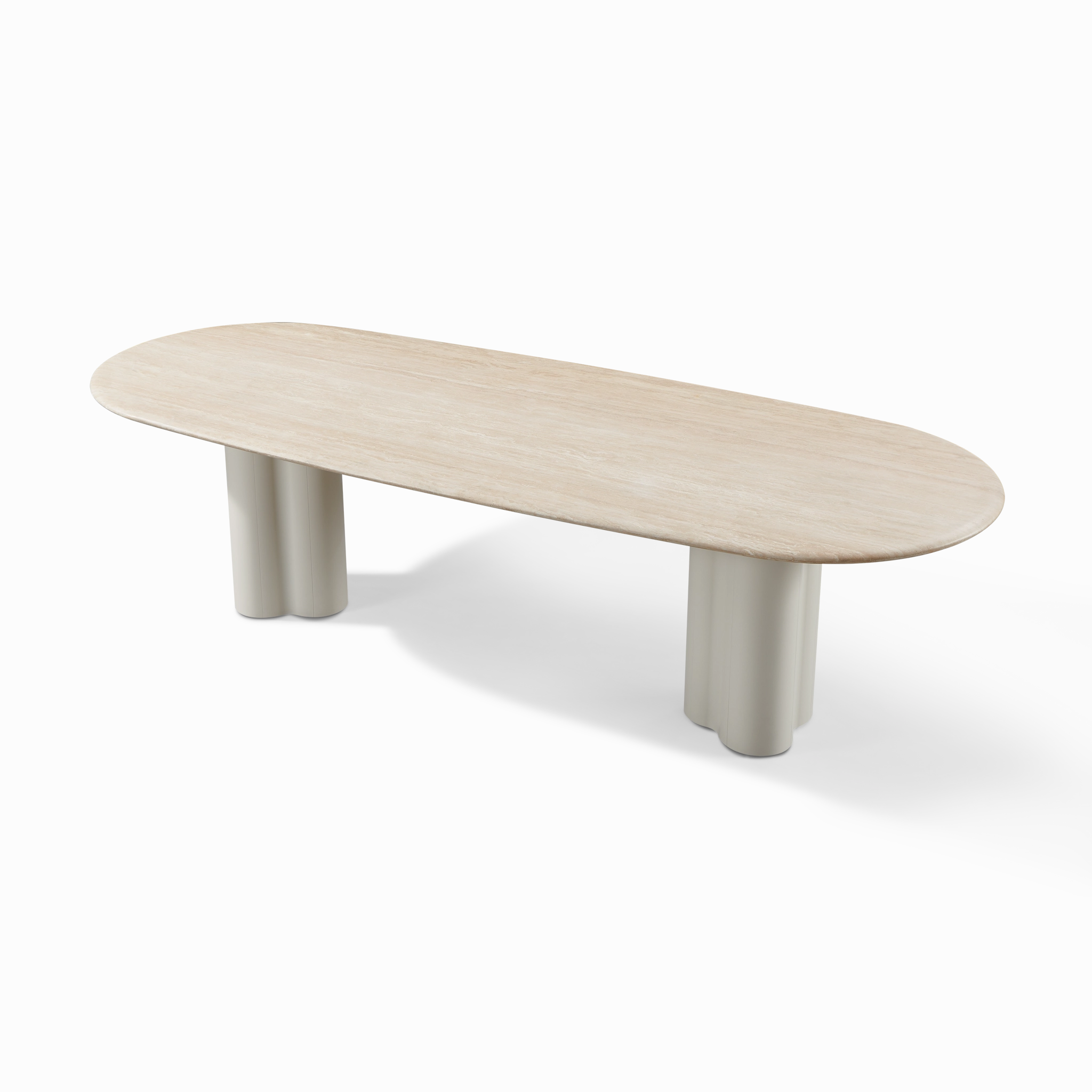 Porto Aluminum Pill Dining Table 108"