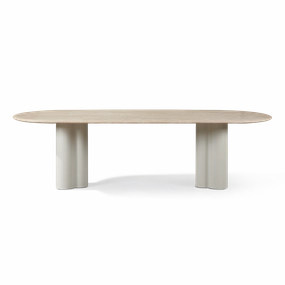 Porto Aluminum Pill Dining Table 108"outdoor table for balcony or garden