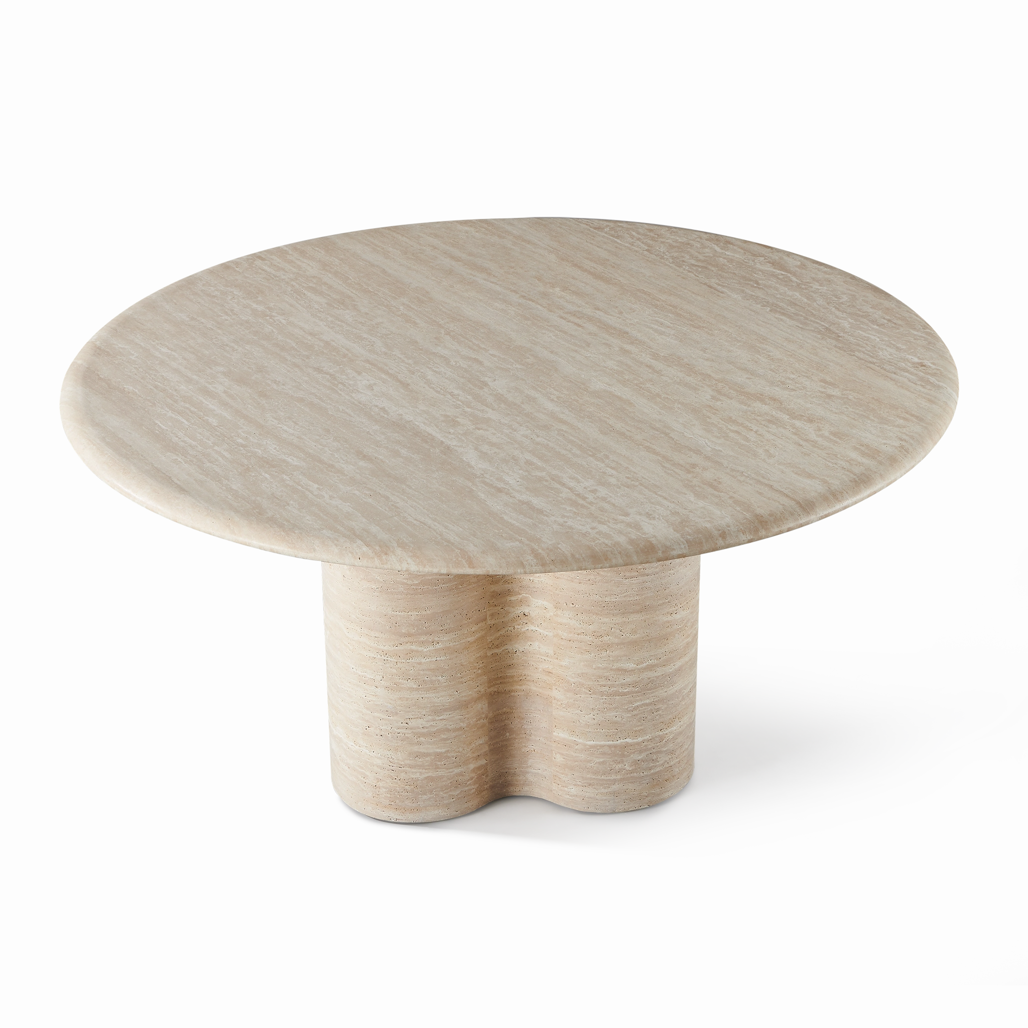 Porto Travertine Round Dining Table 60"