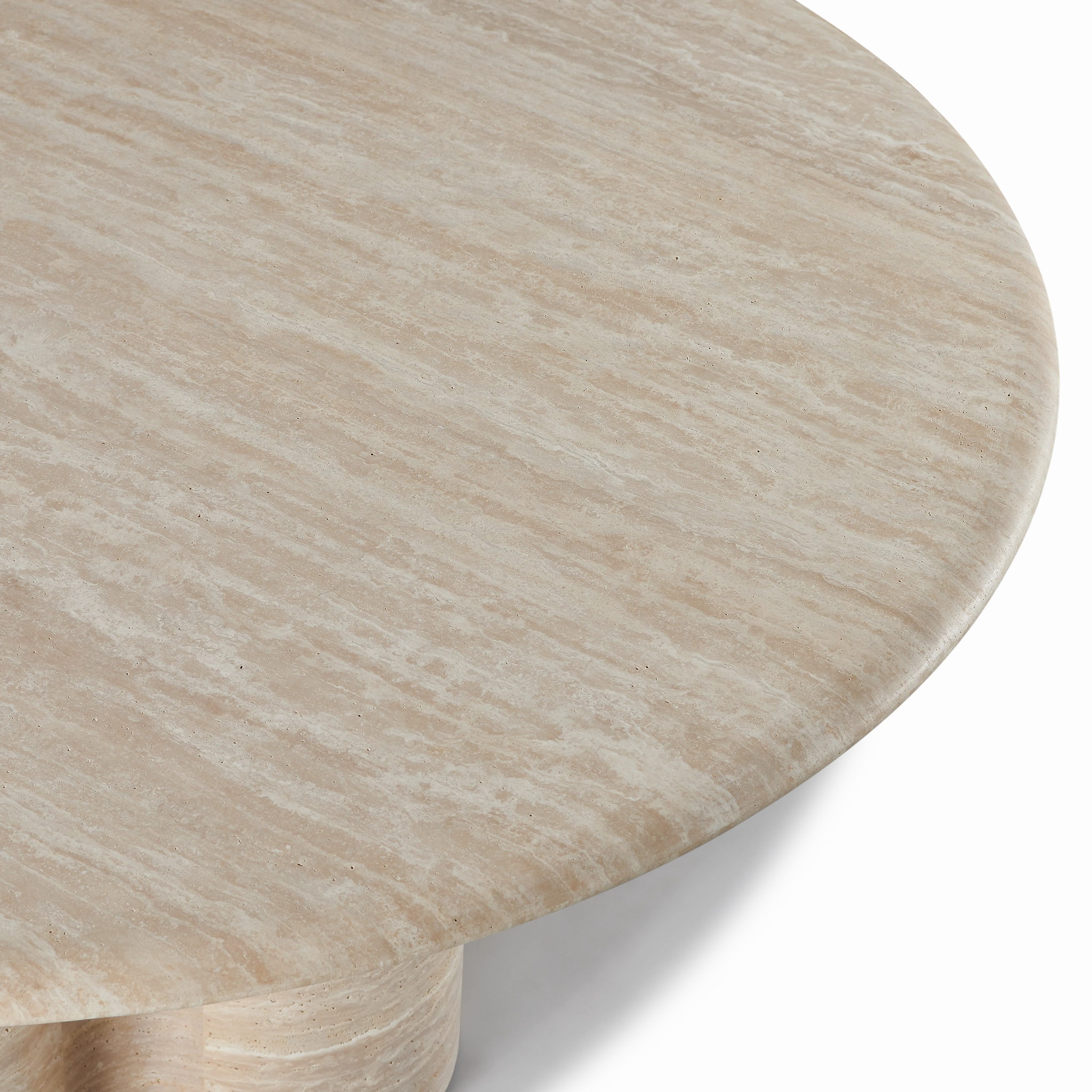 Porto Travertine Round Dining Table 60"