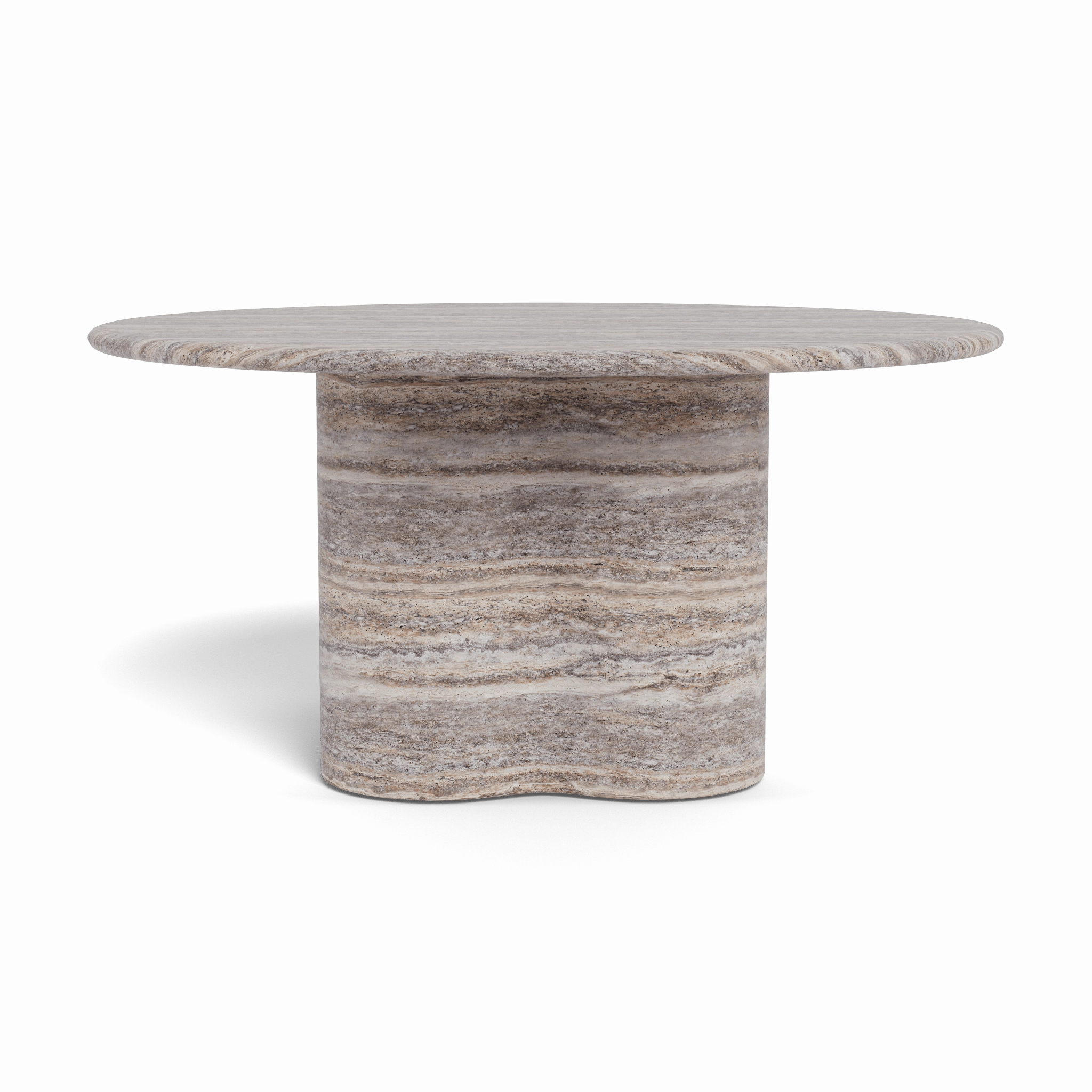 Porto Travertine Round Dining Table 60"