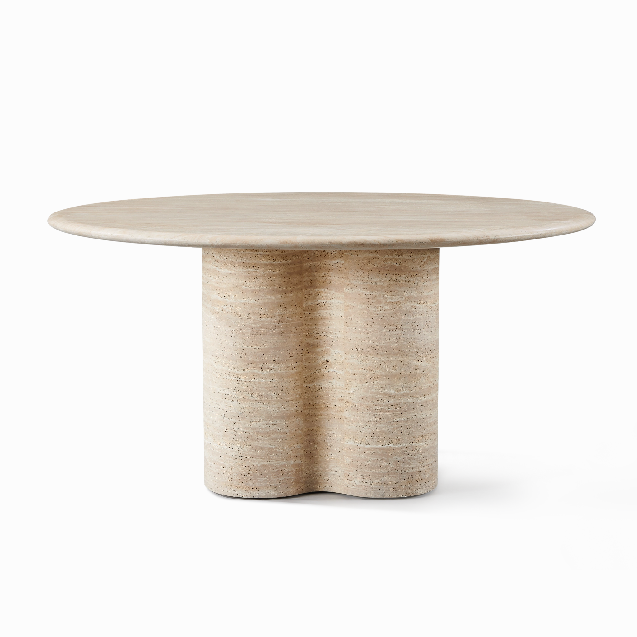 Porto Travertine Round Dining Table 60"