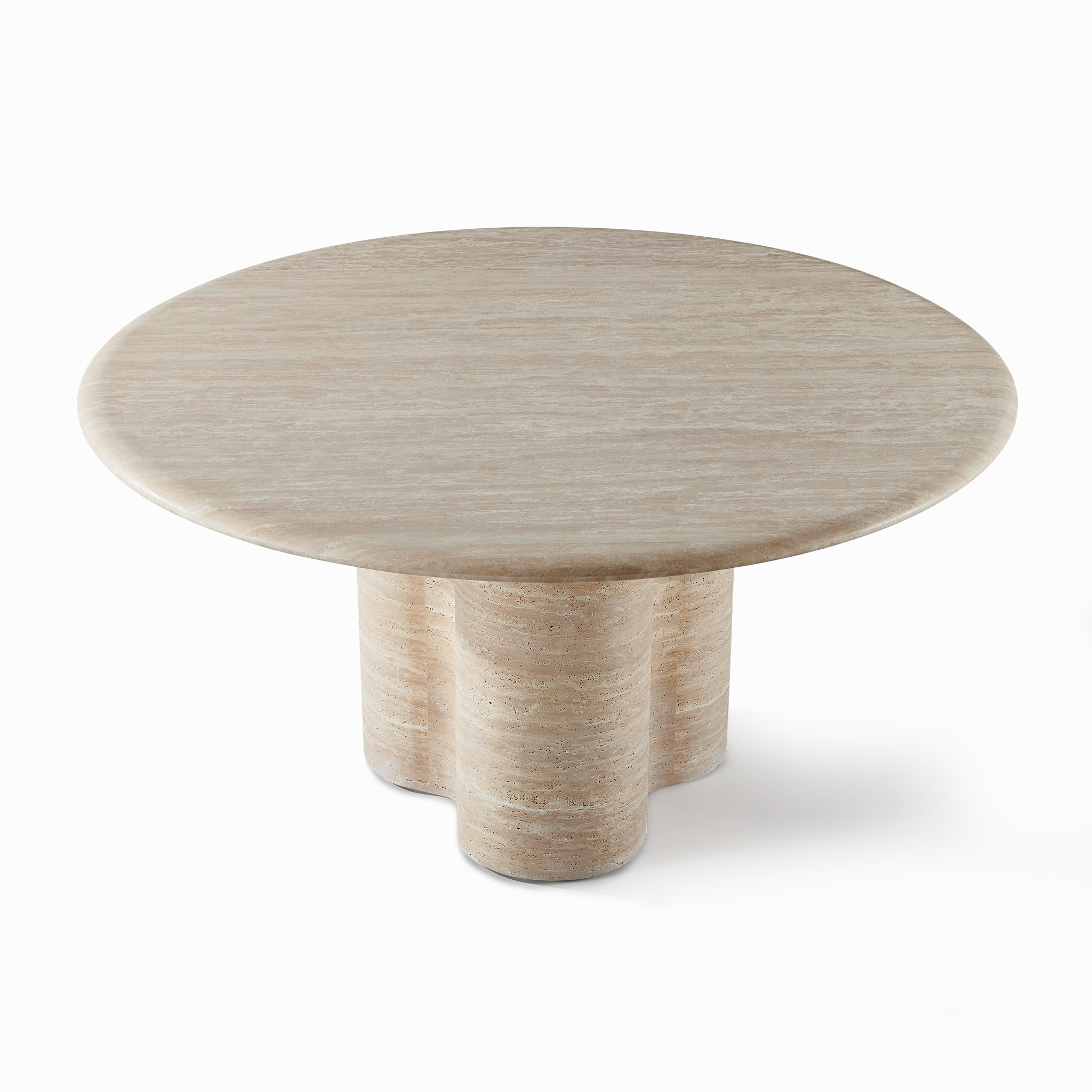 Porto Travertine Round Dining Table 60"