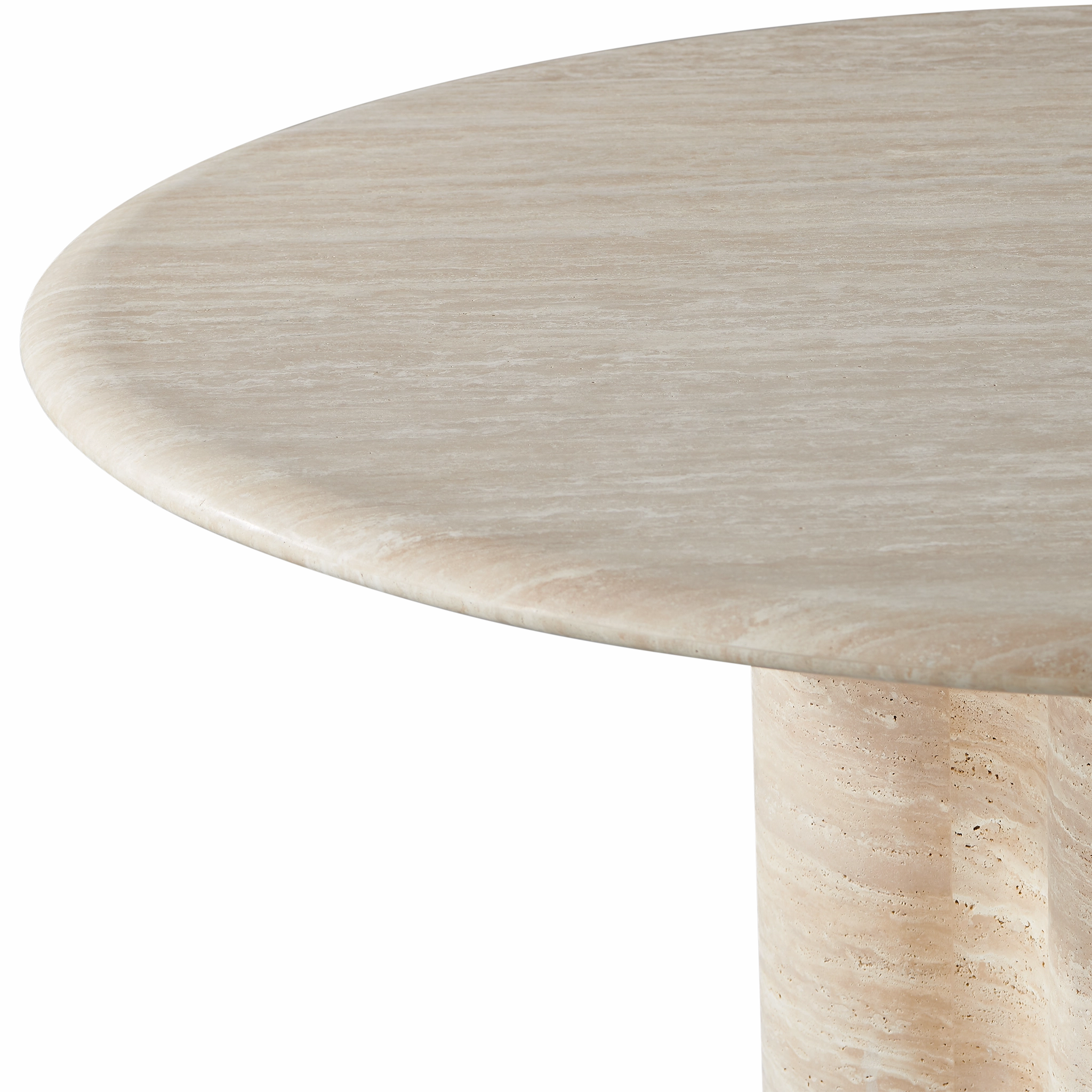 Porto Travertine Round Dining Table 60"