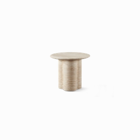 Porto Travertine Round Side Tableoutdoor side table for patio furniture