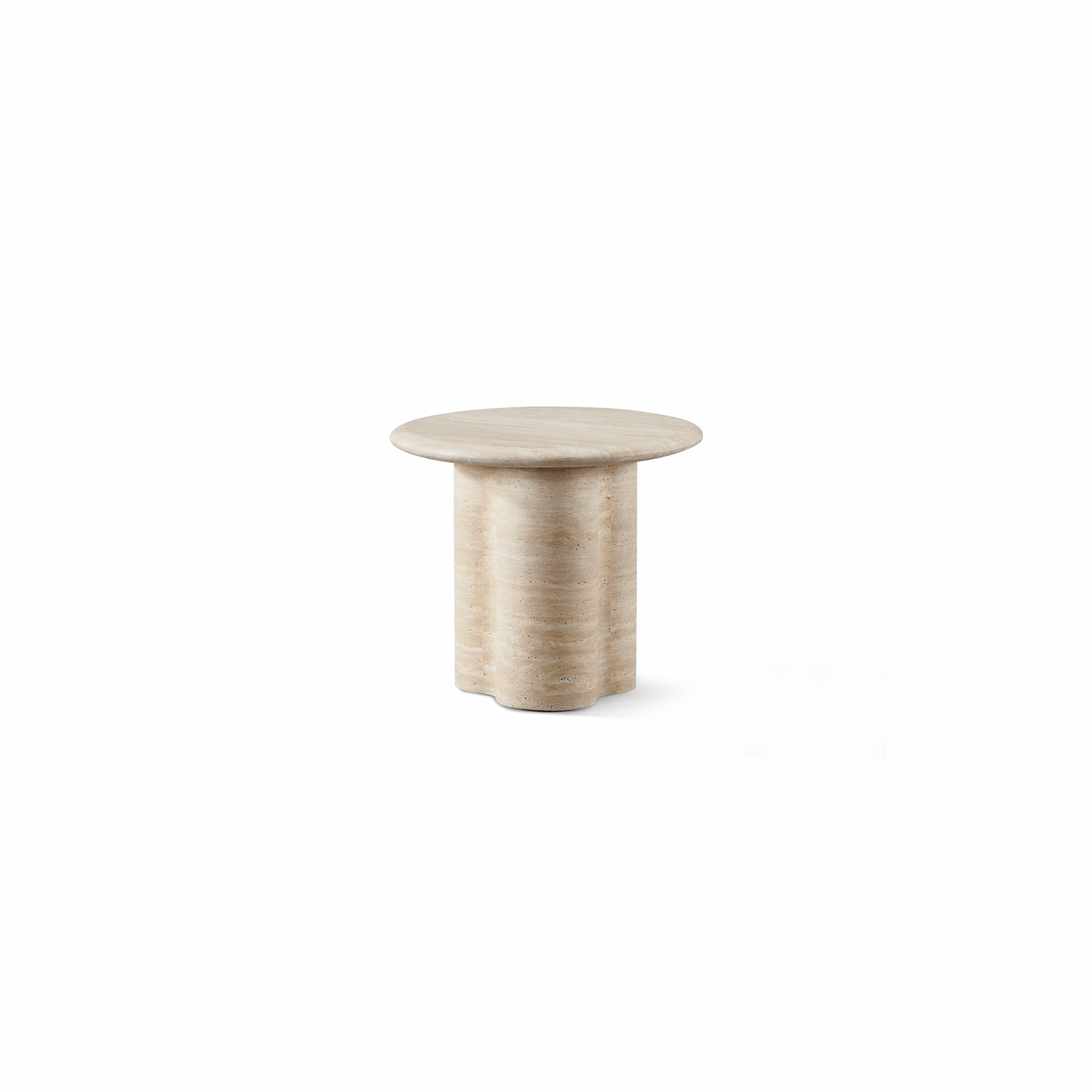 Porto Travertine Round Side Tableoutdoor side table for patio furniture