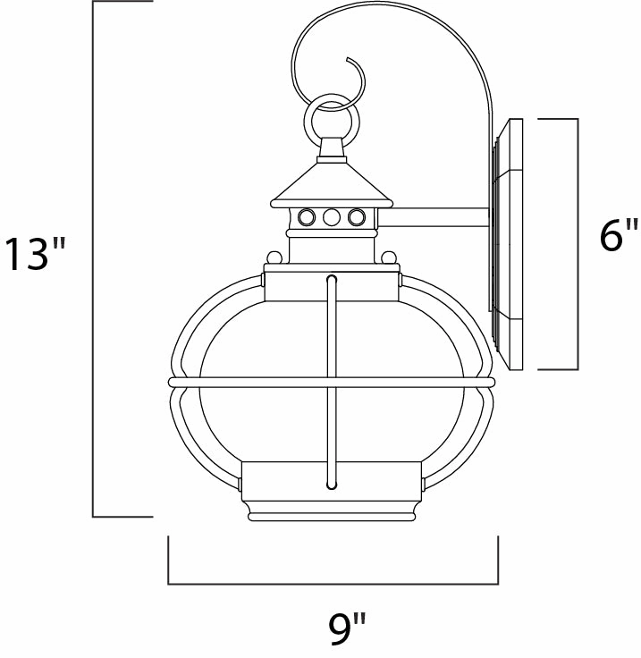Portsmouth One Light Outdoor Wall Lantern Oil Rubbed Bronze