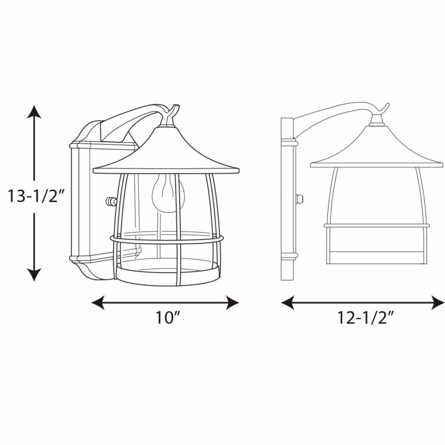 Prairie One Light Wall Lantern Gilded Iron