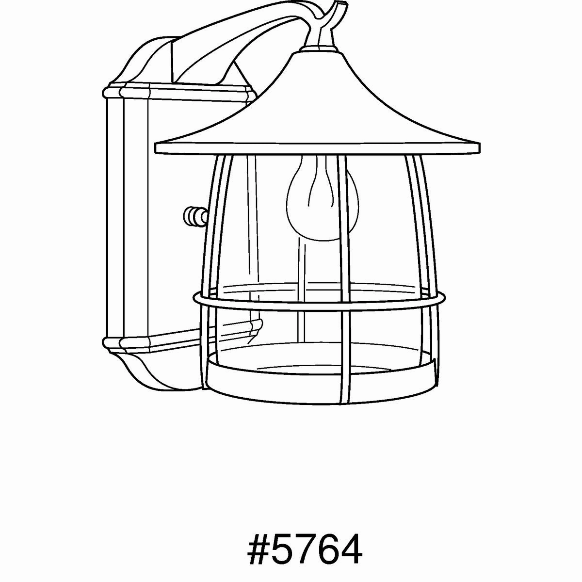 Prairie One Light Wall Lantern Gilded Iron