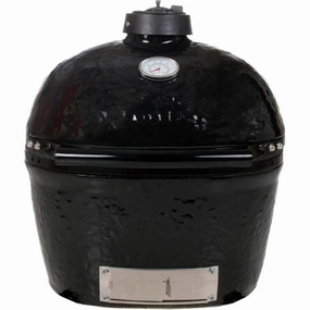 Primo Oval LG 300 Ceramic Charcoal Grill PG00775 (Grill ONLY) stainless steel BBQ grill with side table