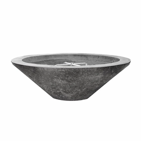 Prism Hardscapes - Embarcadero Pedestal Round Concrete Fire Bowlportable outdoor fire pit with lid