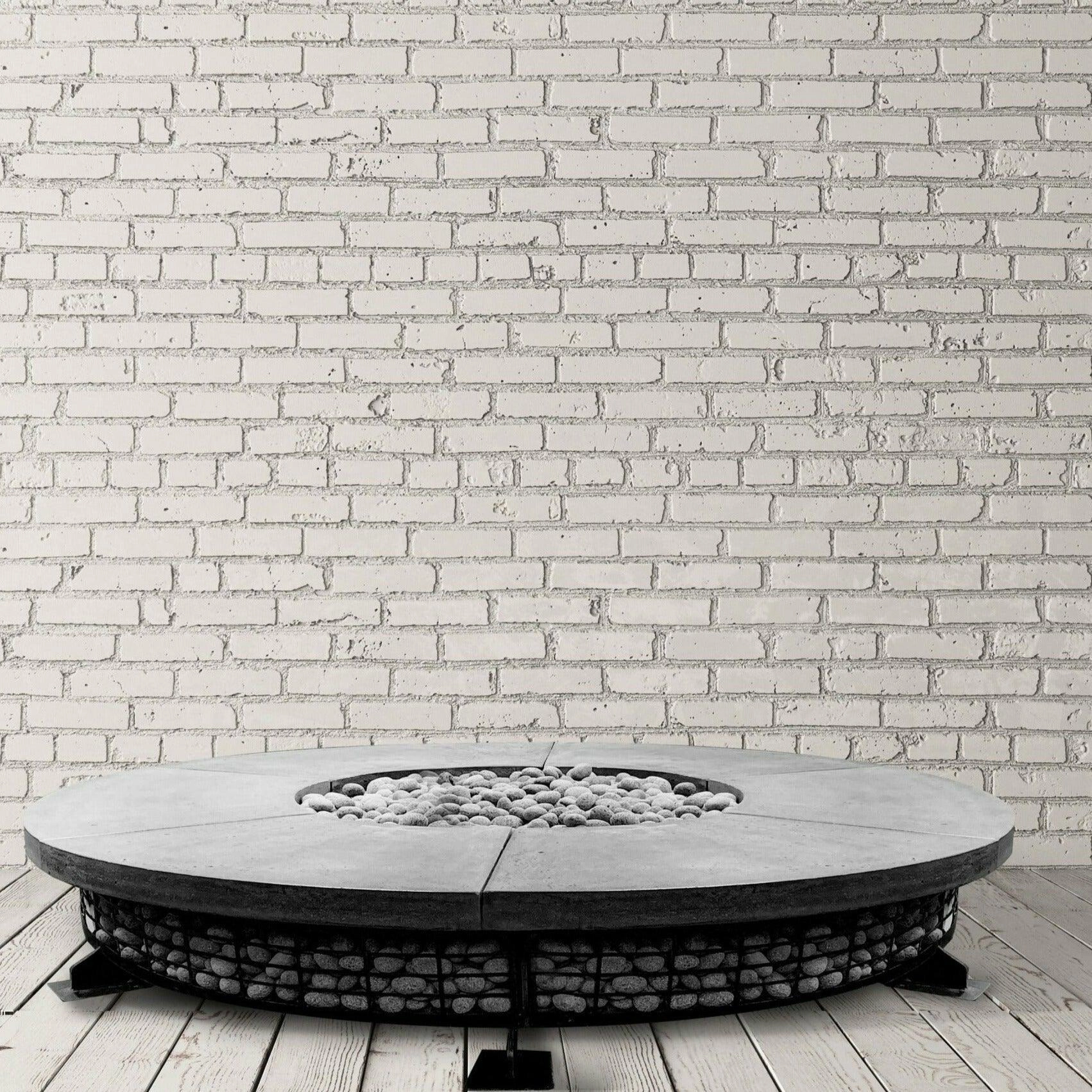 Prism Hardscapes - Fuego 89" Round Concrete Fire Table