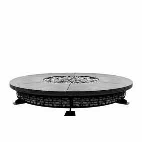 Prism Hardscapes - Fuego 89" Round Concrete Fire Tableportable outdoor fire pit with lid