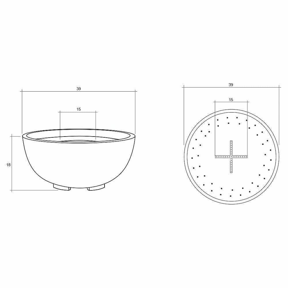 Prism Hardscapes - Moderno Series 1 Round Concrete Fire Bowl