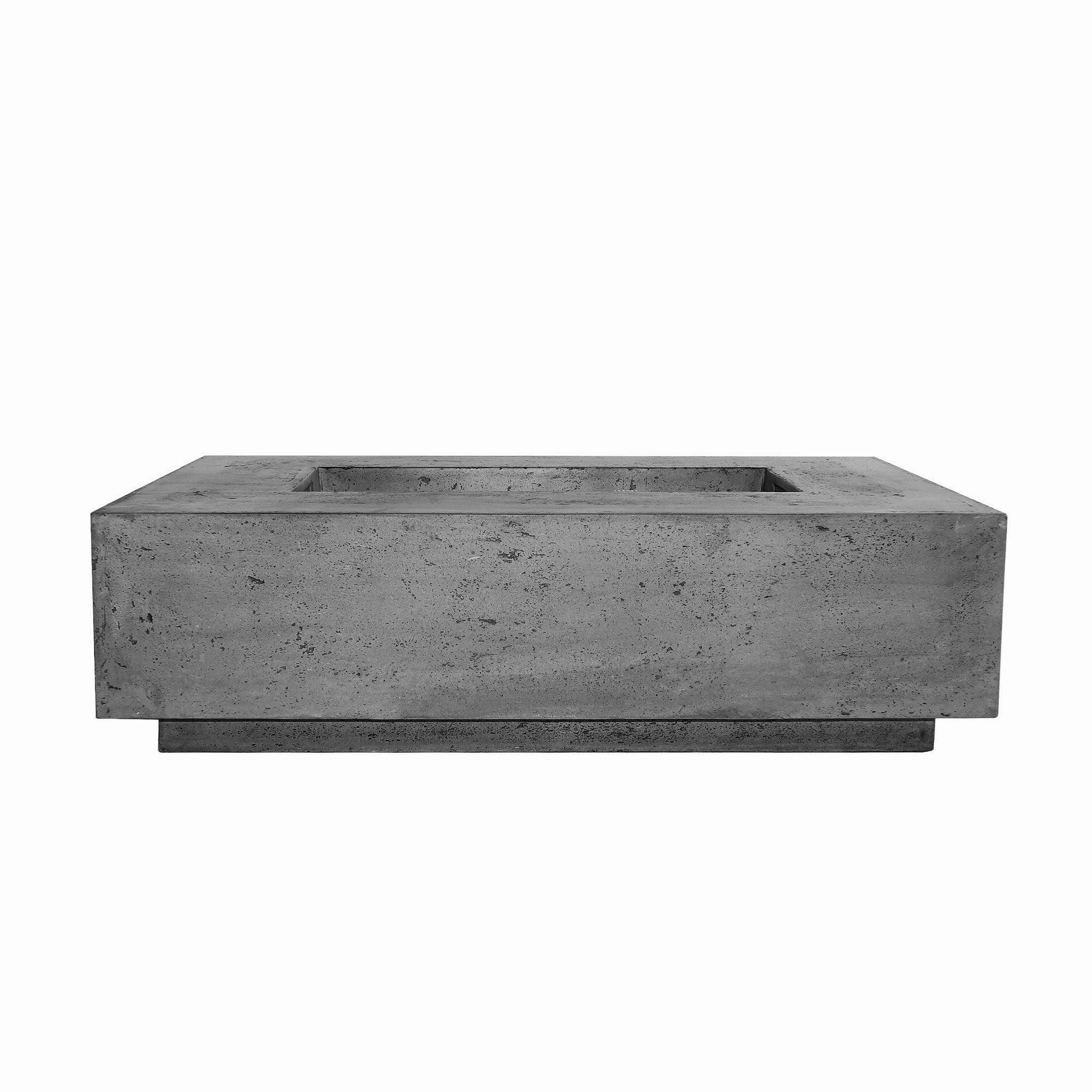 Prism Hardscapes - Tavola Series 1 Rectangular Concrete Fire Pit Tableportable outdoor fire pit with lid