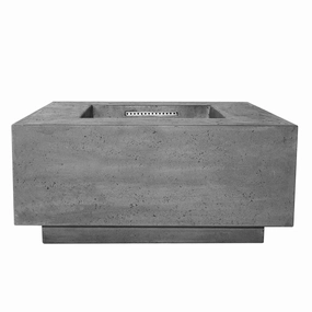 Prism Hardscapes - Tavola Series 2 Square Concrete Fire Pit Tableportable outdoor fire pit with lid