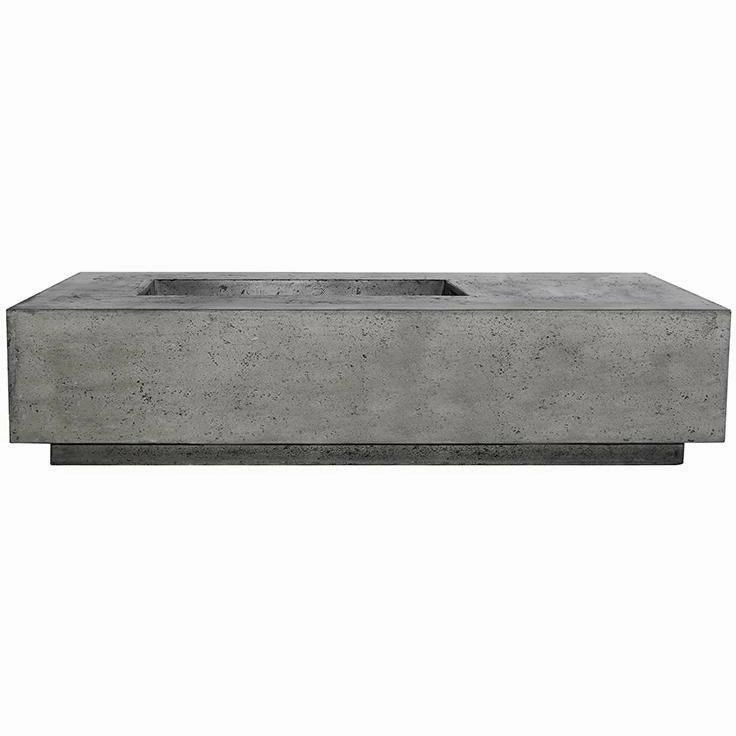 Prism Hardscapes - Tavola Series 5 Rectangular Concrete Fire Pit Tableportable outdoor fire pit with lid