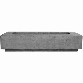 Prism Hardscapes - Tavola Series 6 Rectangular Concrete Fire Pit Tableportable outdoor fire pit with lid