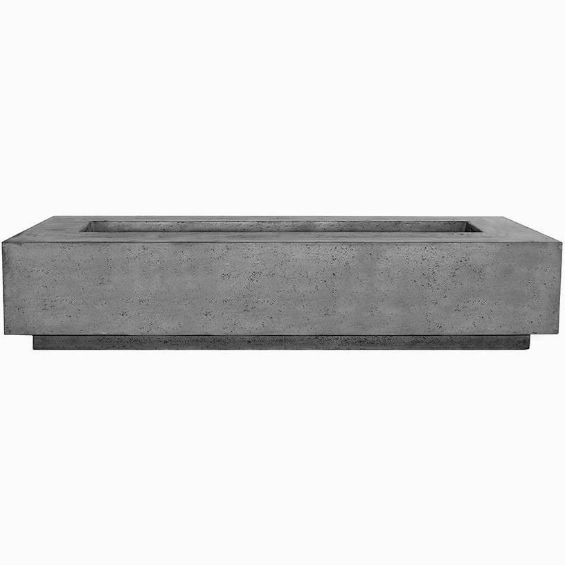 Prism Hardscapes - Tavola Series 6 Rectangular Concrete Fire Pit Tableportable outdoor fire pit with lid