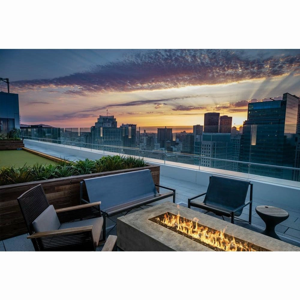 Prism Hardscapes - Tavola Series 6 Rectangular Concrete Fire Pit Table