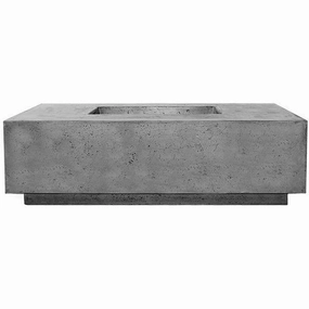 Prism Hardscapes - Tavola Series 7 Rectangular Concrete Fire Pit Tableportable outdoor fire pit with lid