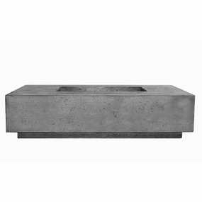 Prism Hardscapes - Tavola Series 8 Rectangular Concrete Fire Pit Tableportable outdoor fire pit with lid