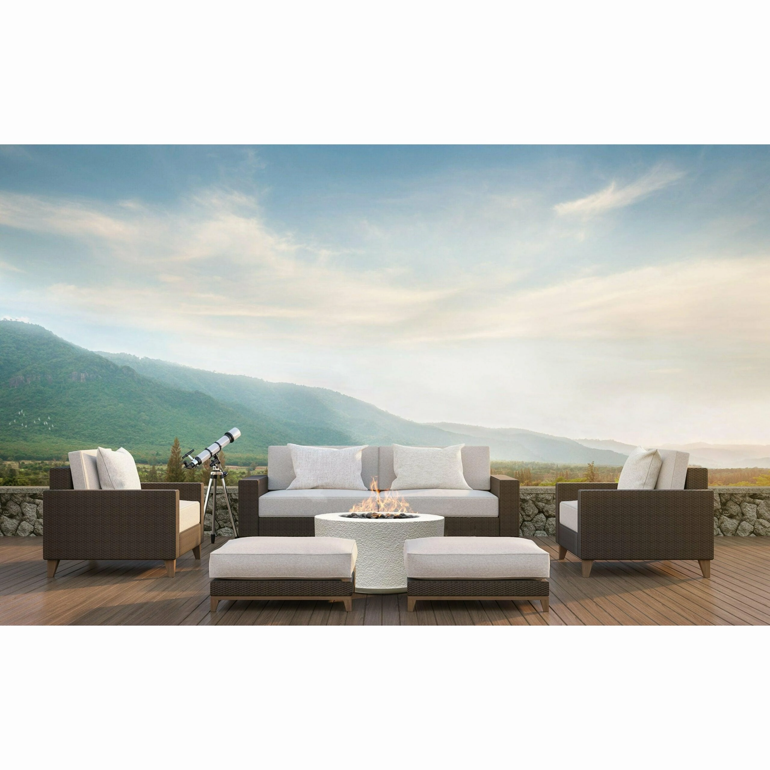 Prism Hardscapes - Tuscany Cilindro Round Concrete Fire Bowl