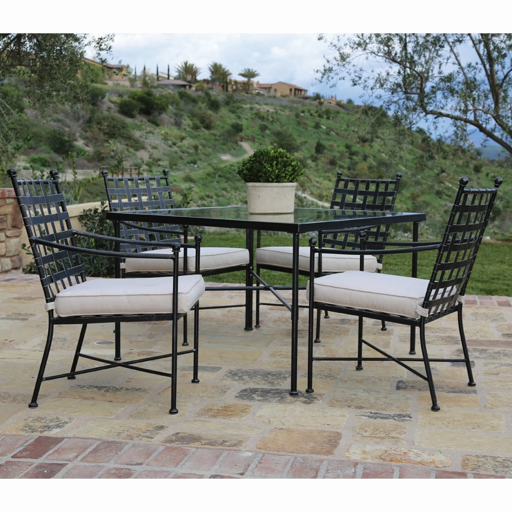 Provence 44" Square Glass Top Dining Table