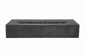 PyroMania Fire - Alchemy Rectangle Concrete Fire Pit Tableportable outdoor fire pit with lid