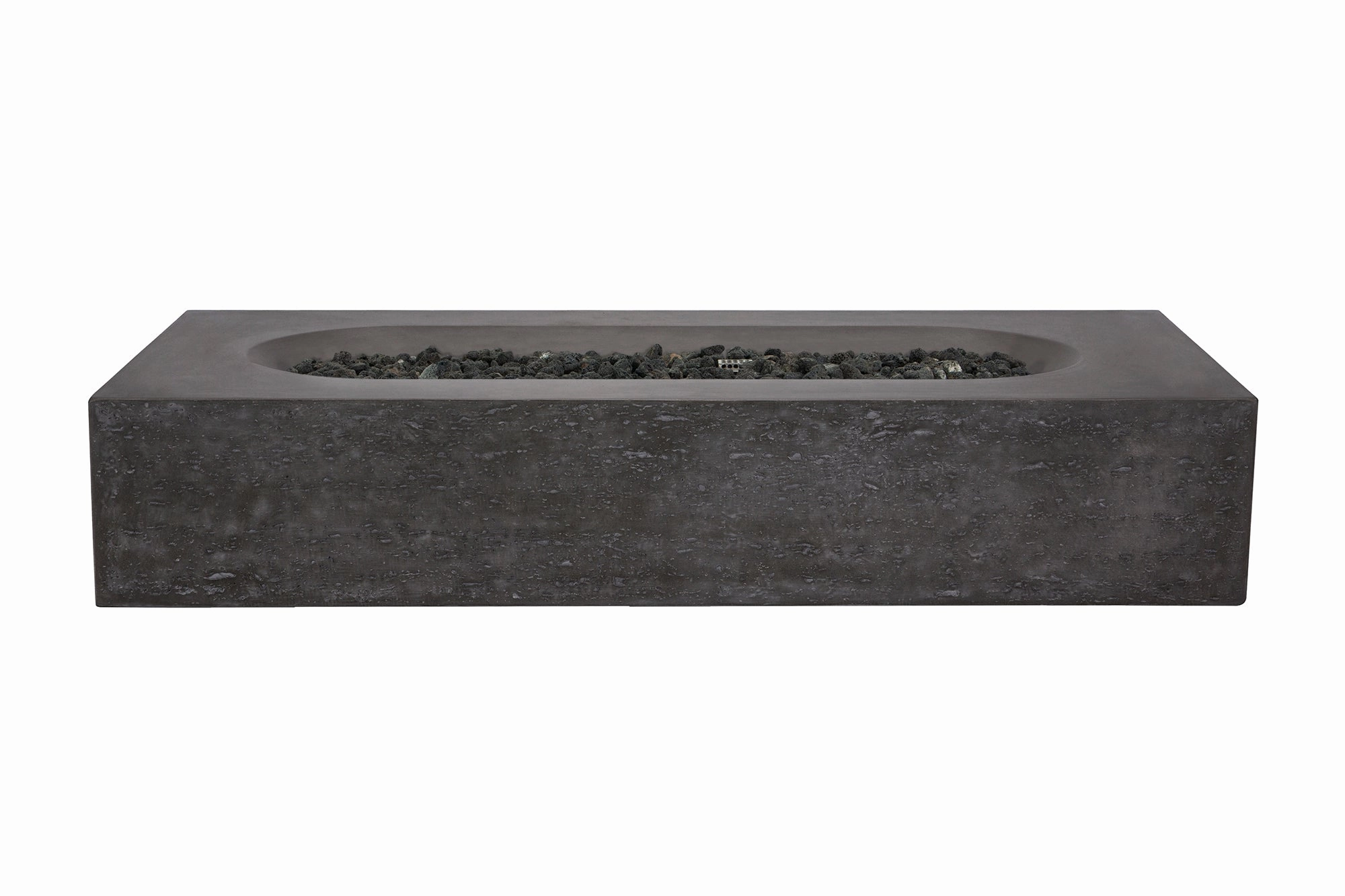 PyroMania Fire - Alchemy Rectangle Concrete Fire Pit Tableportable outdoor fire pit with lid