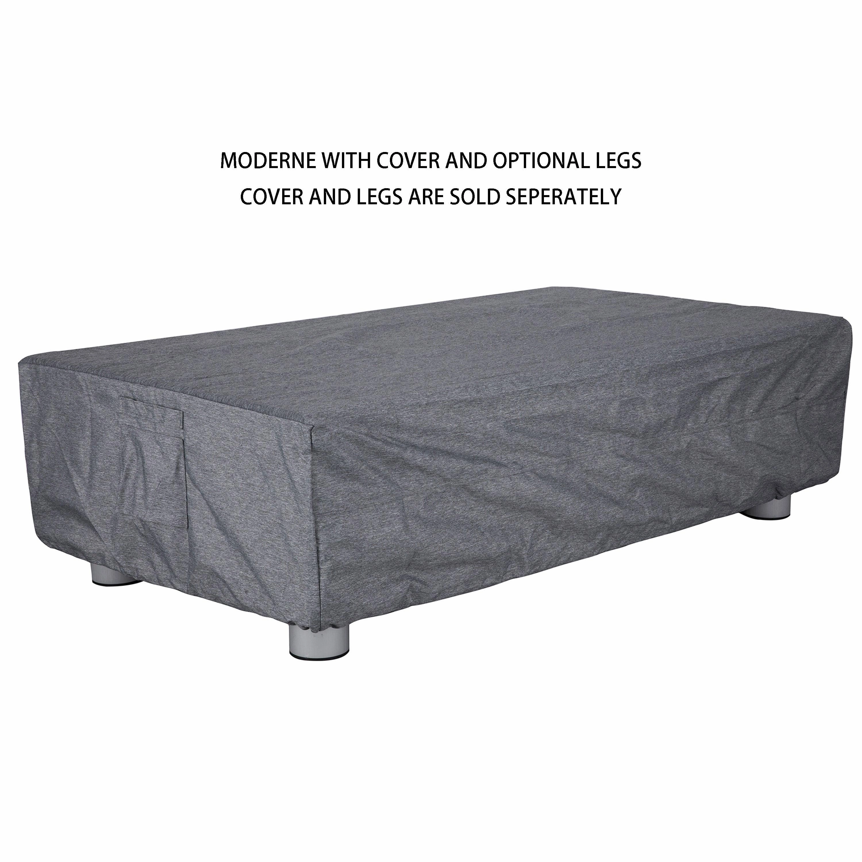 PyroMania Fire - Moderne Rectangle Concrete Fire Pit Table