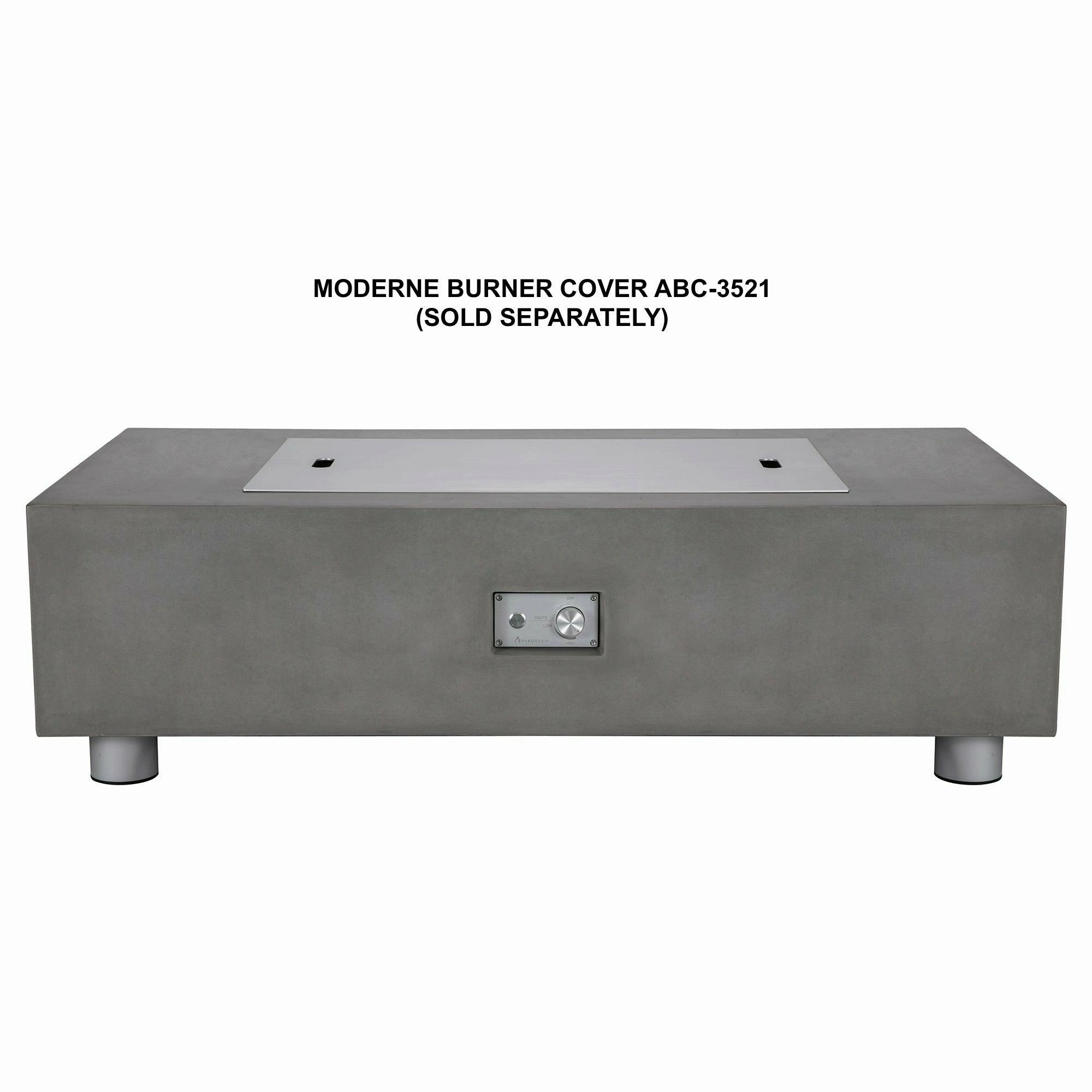 PyroMania Fire - Moderne Rectangle Concrete Fire Pit Table
