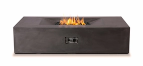 PyroMania Fire - Moderne Rectangle Concrete Fire Pit Tableportable outdoor fire pit with lid