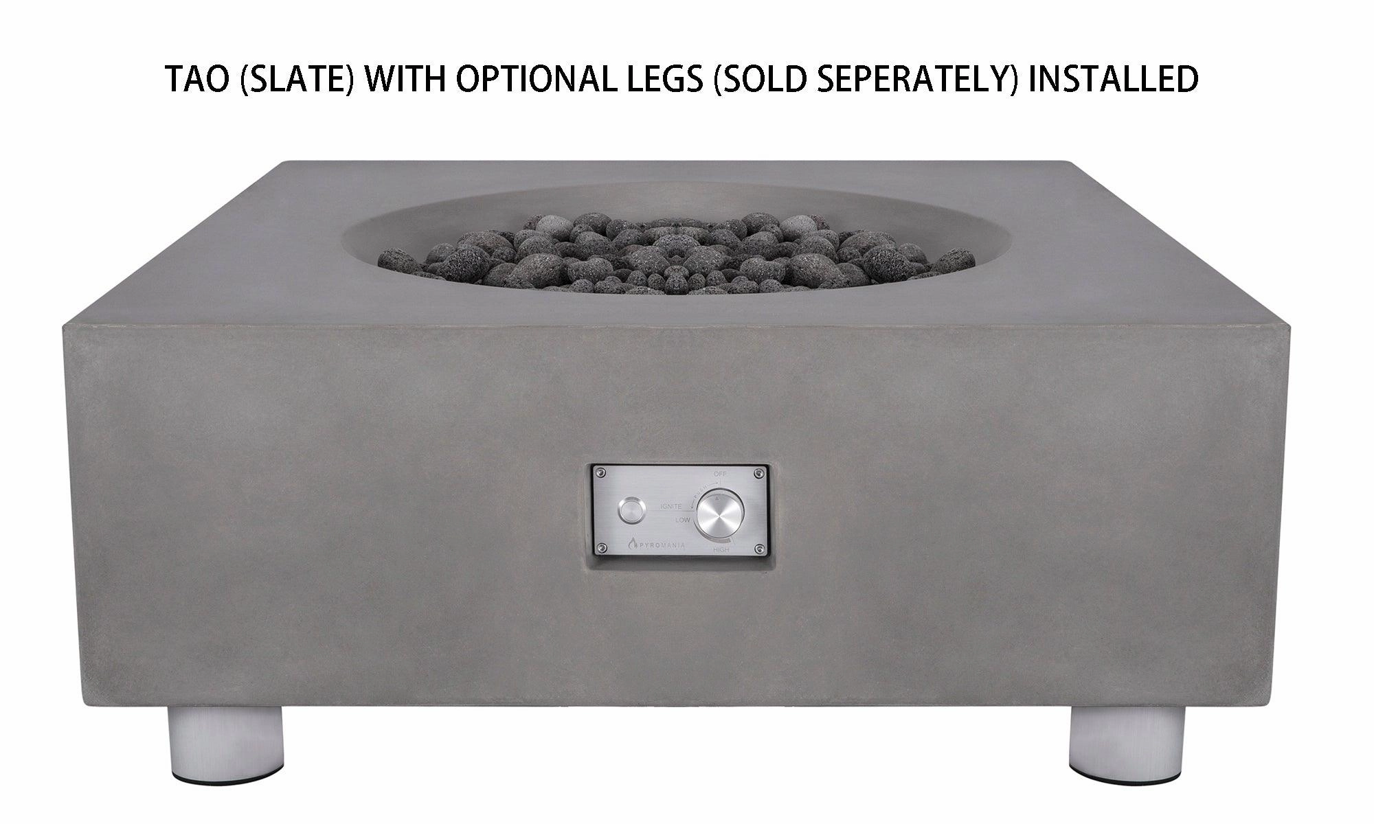 PyroMania Fire - Tao Square Concrete Fire Pit Table