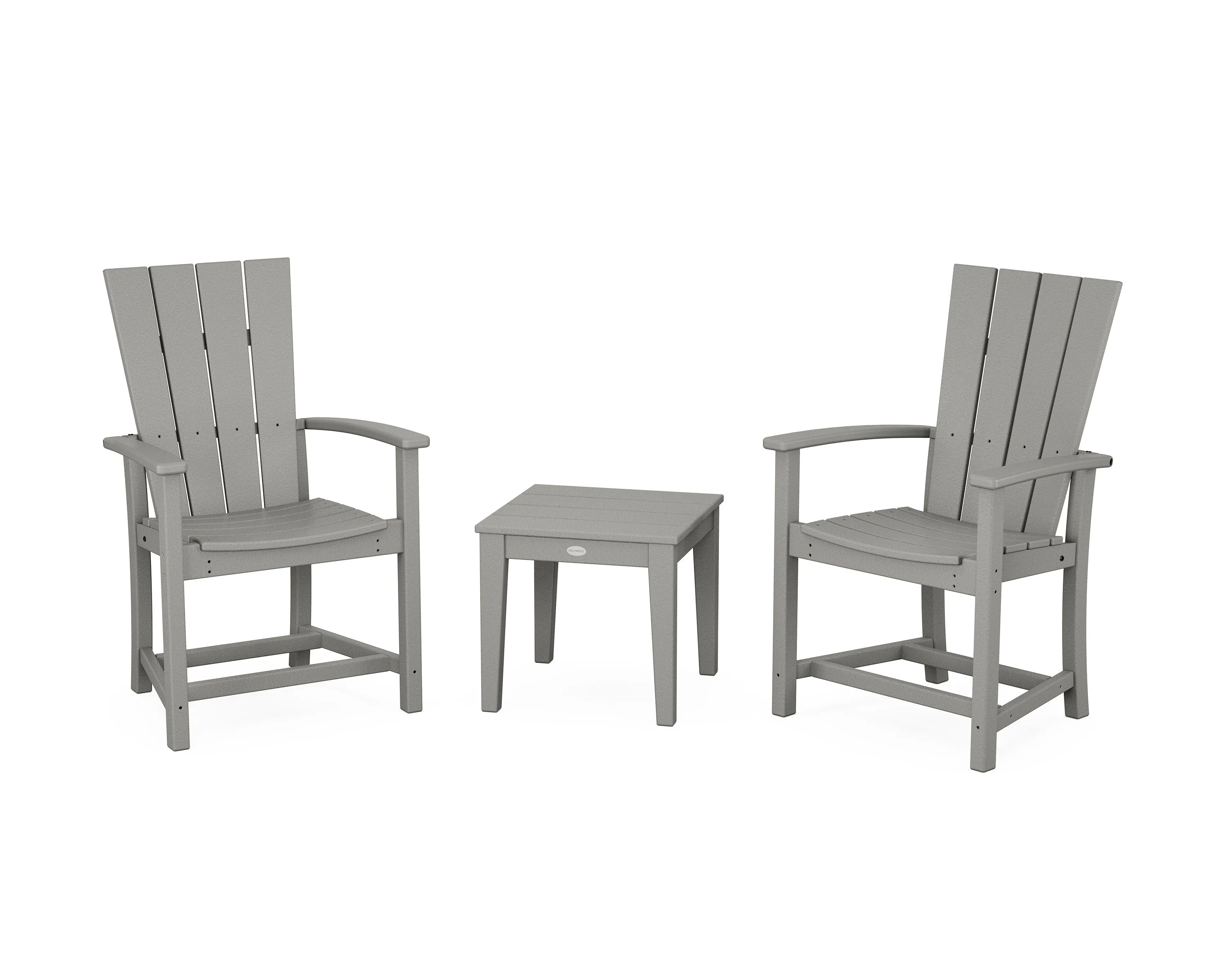 Quattro 3-Piece Upright Adirondack Chair Setoutdoor patio dining furniture set
