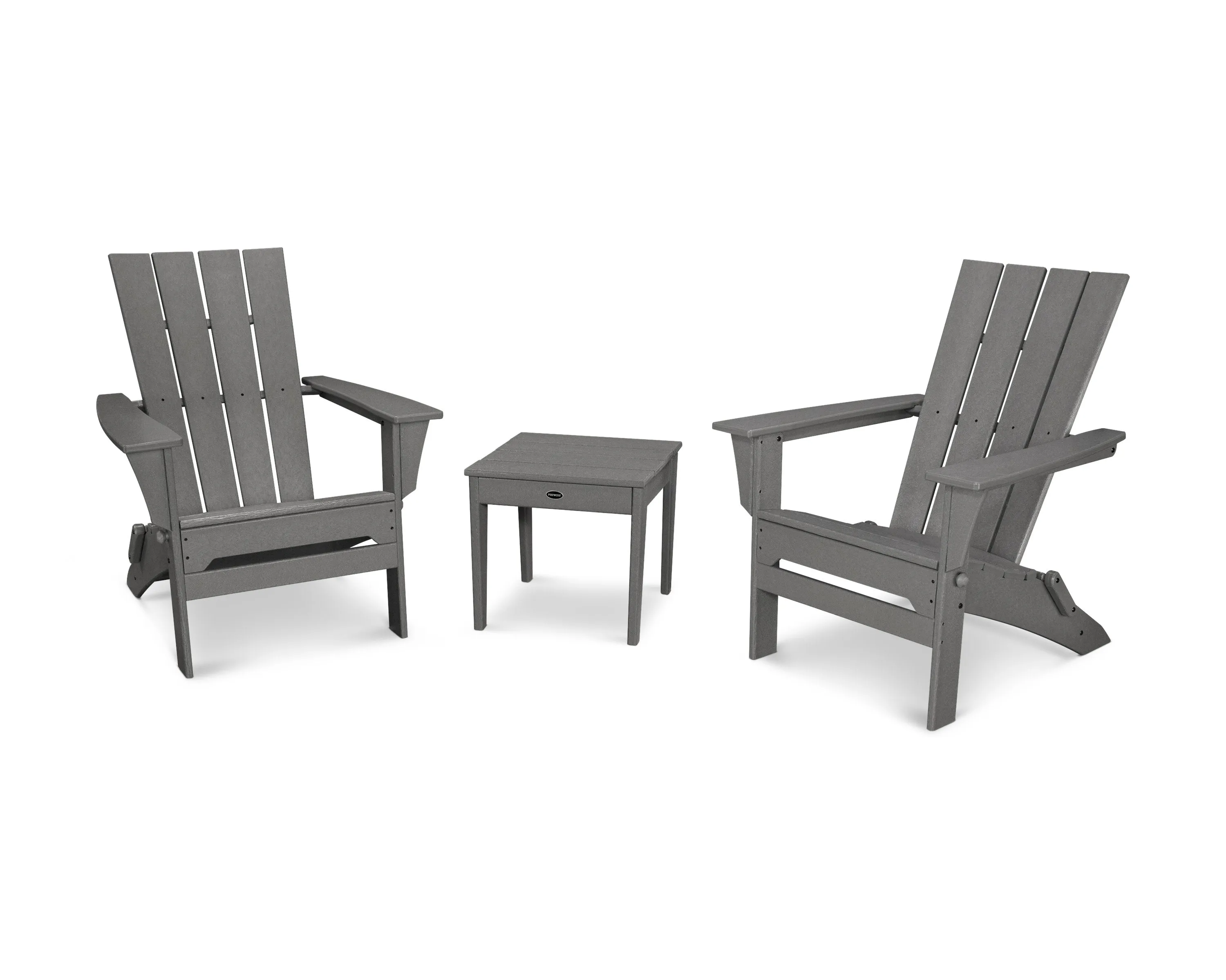 Quattro Folding Chair 3-Piece Adirondack Setoutdoor patio dining furniture set