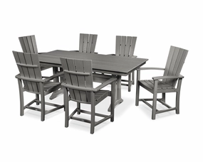 Quattro 7-Piece Farmhouse Dining Set with Trestle Legsoutdoor patio furniture set