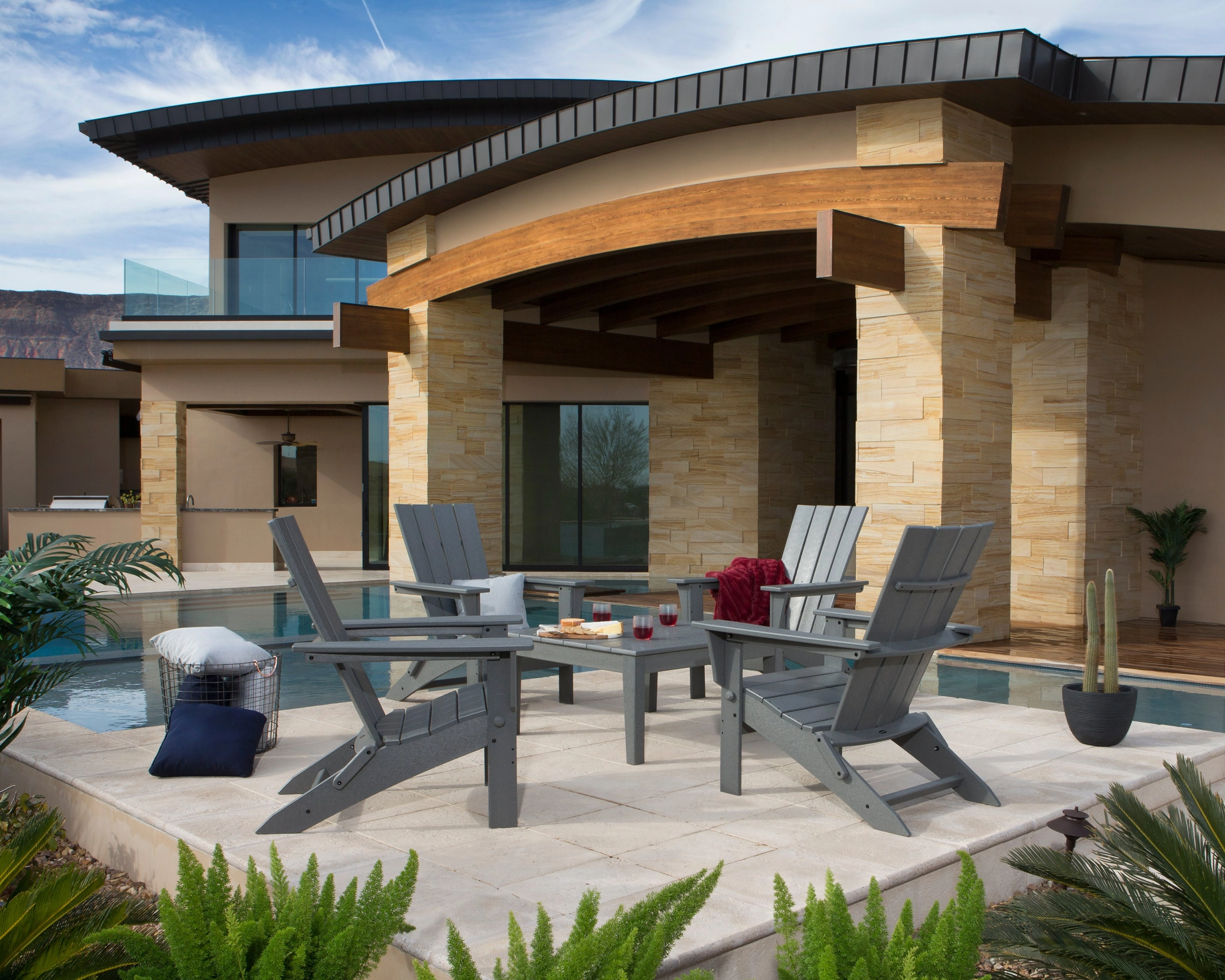 Quattro Folding Chair 5-Piece Conversation Set