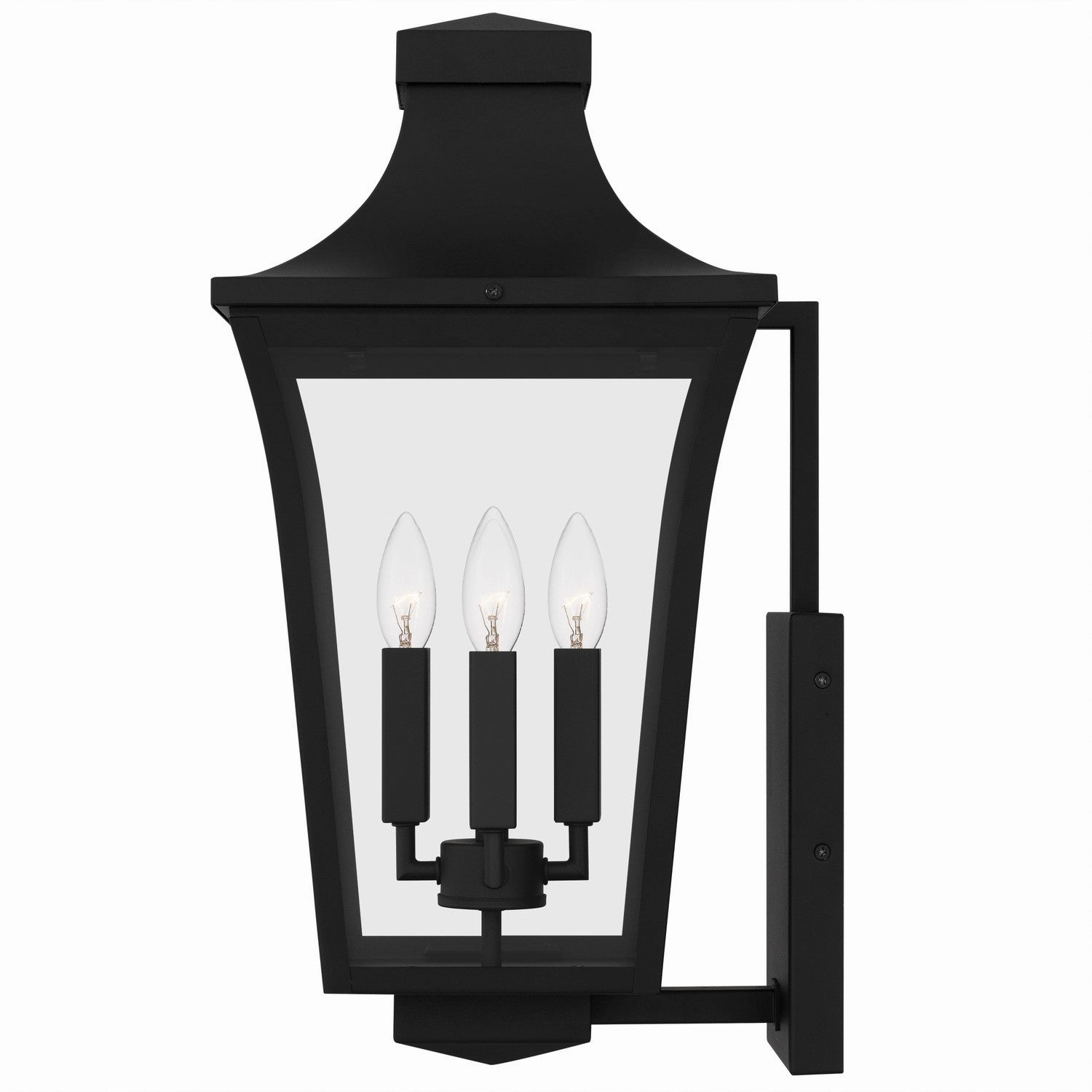 Quentin Four Light Outdoor Wall Lantern Earth Black